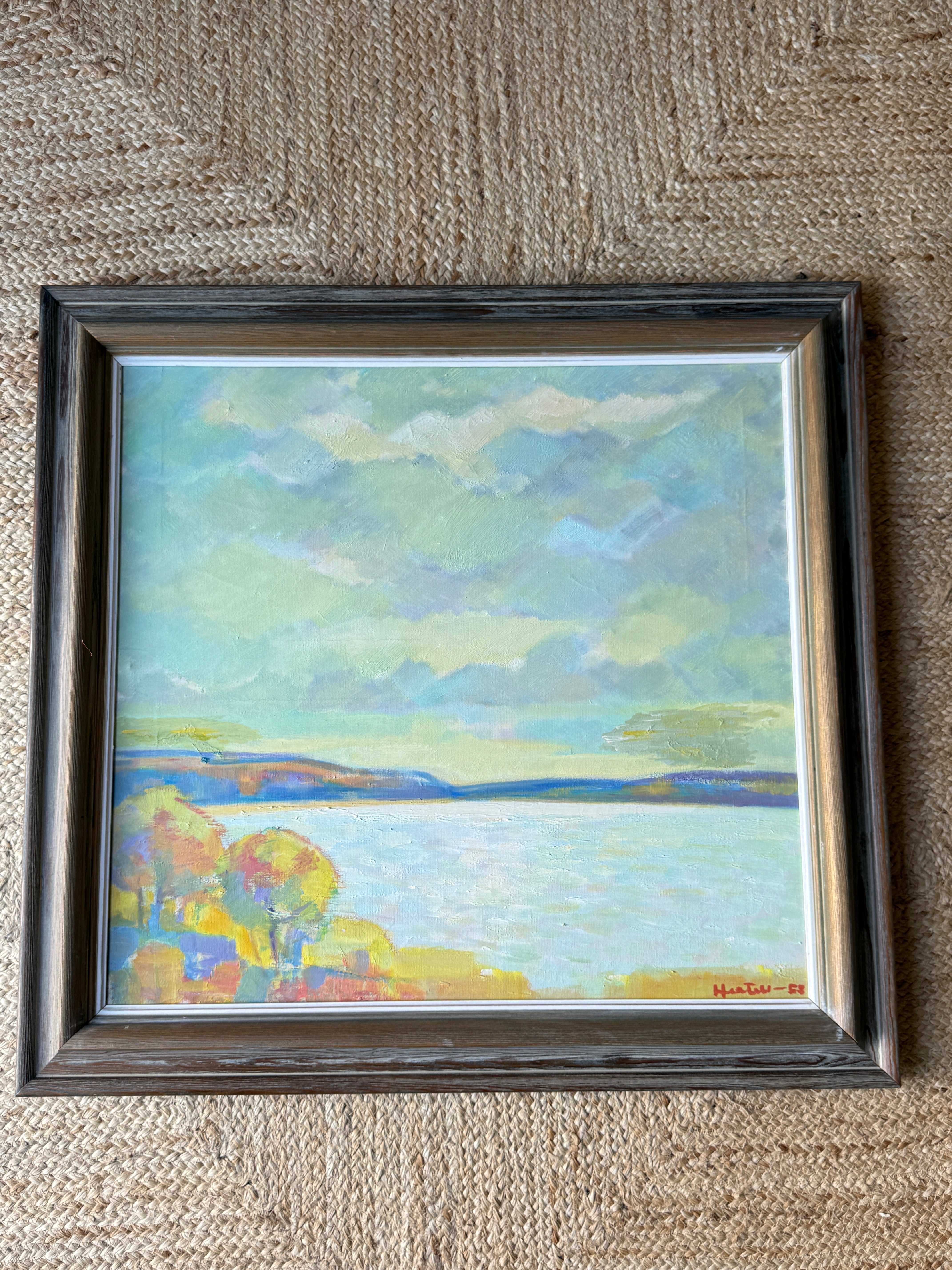 Swedish Framed Oil on Canvas