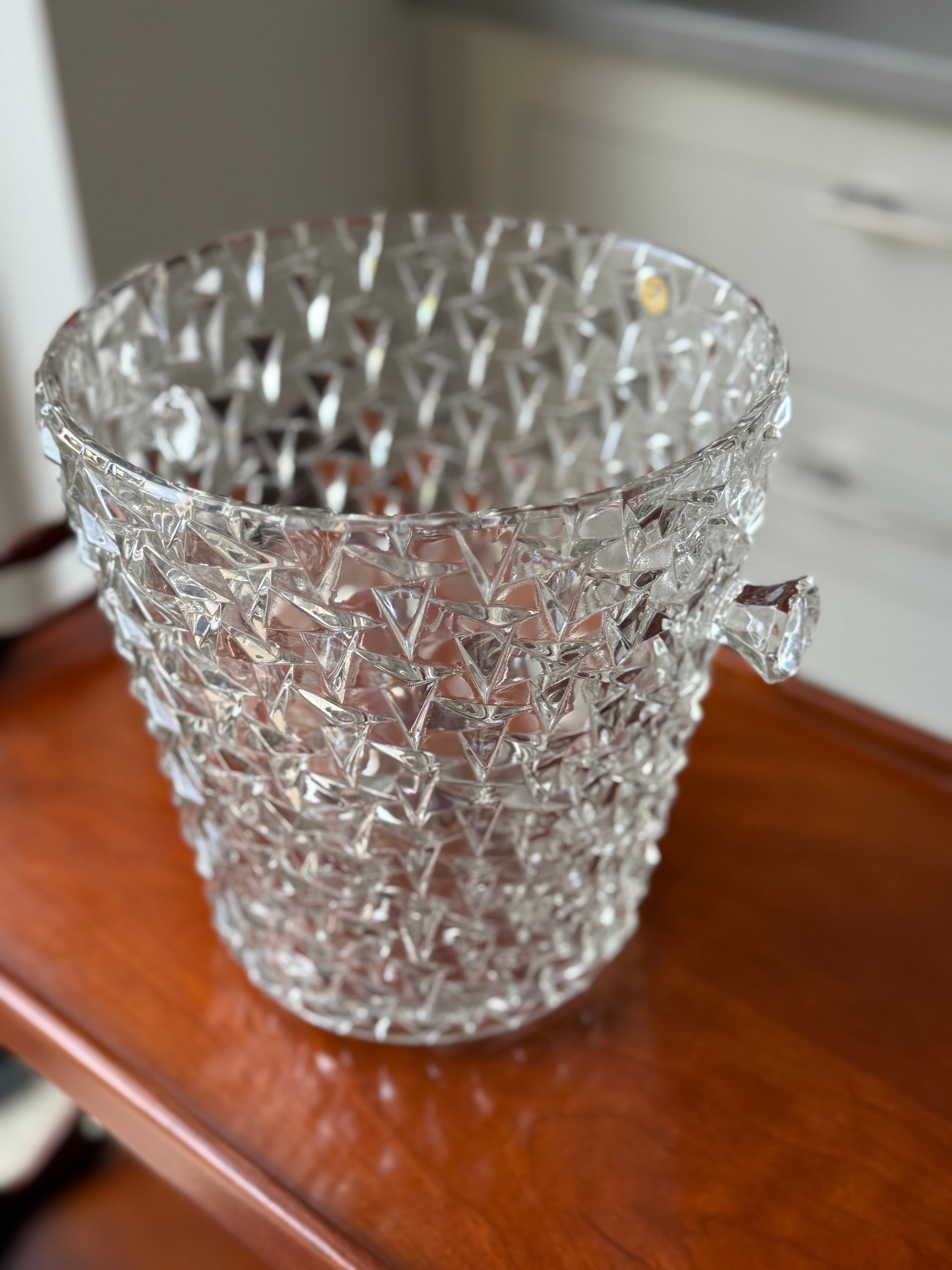 Mid Century French Cut Glass Champagne Bucket