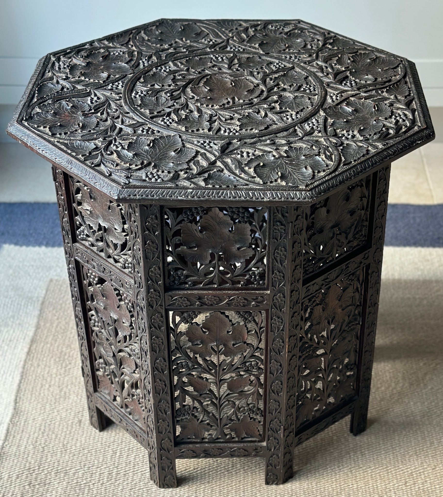 Large Anglo Indian Carved Table with amazing provenance