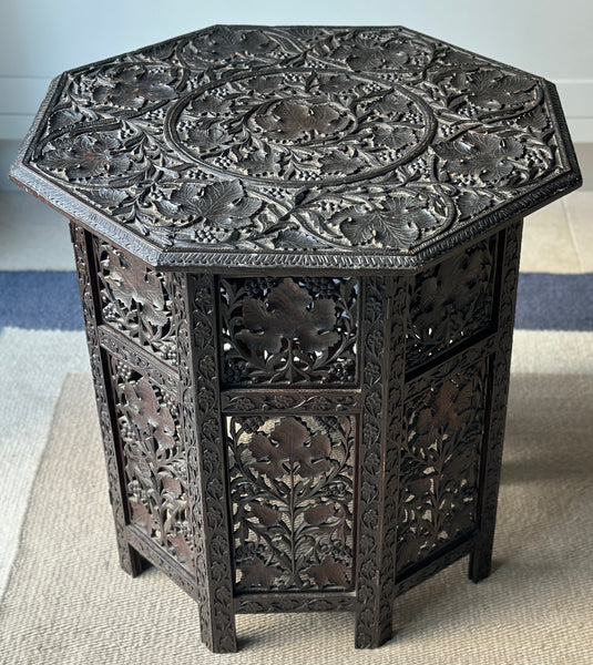 Large Anglo Indian Carved Table with amazing provenance