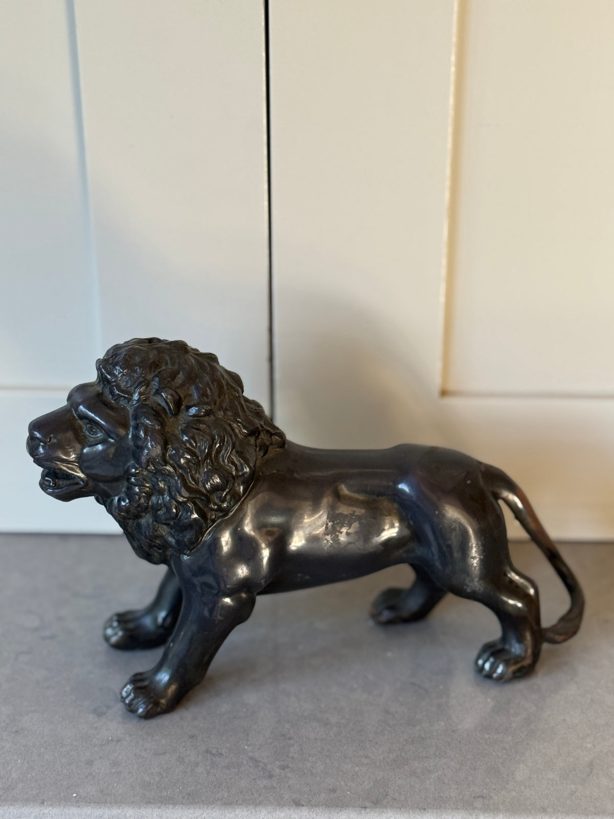 Patinated Metal Model Lion