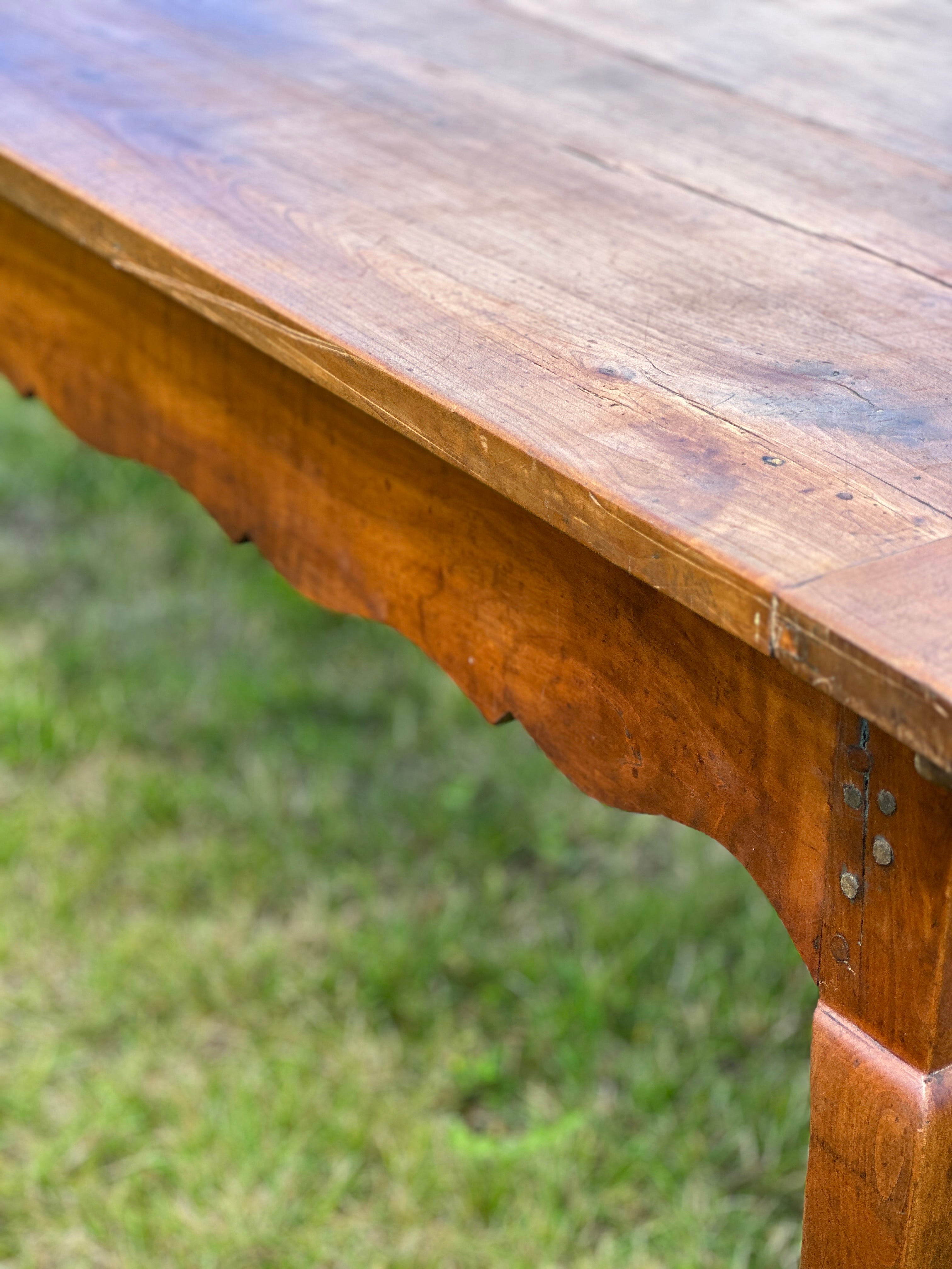 Antique French Cherry Dining Table