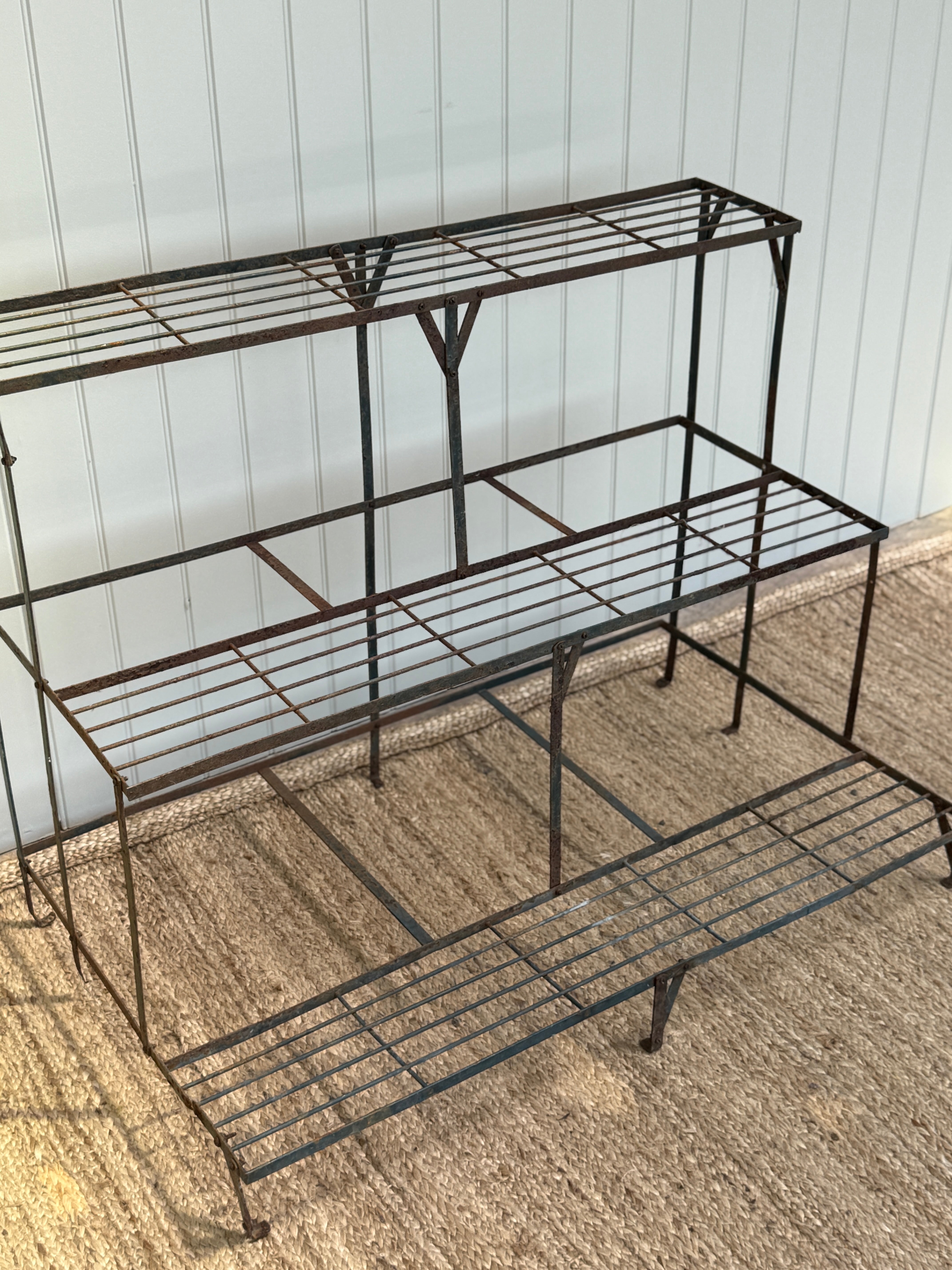 Vintage Iron Wirework Plant Stand