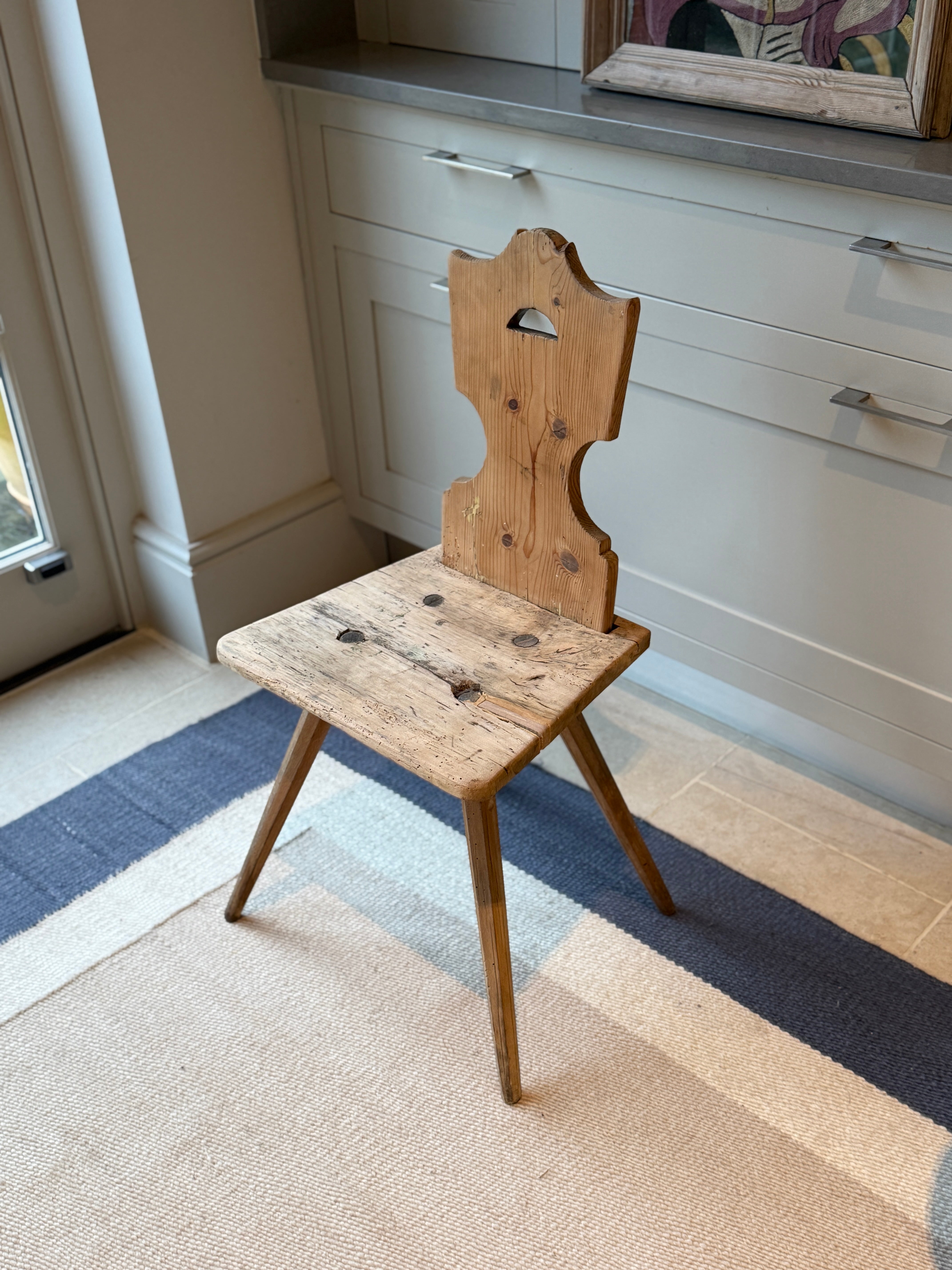 19th Century Pine Alpine Chair