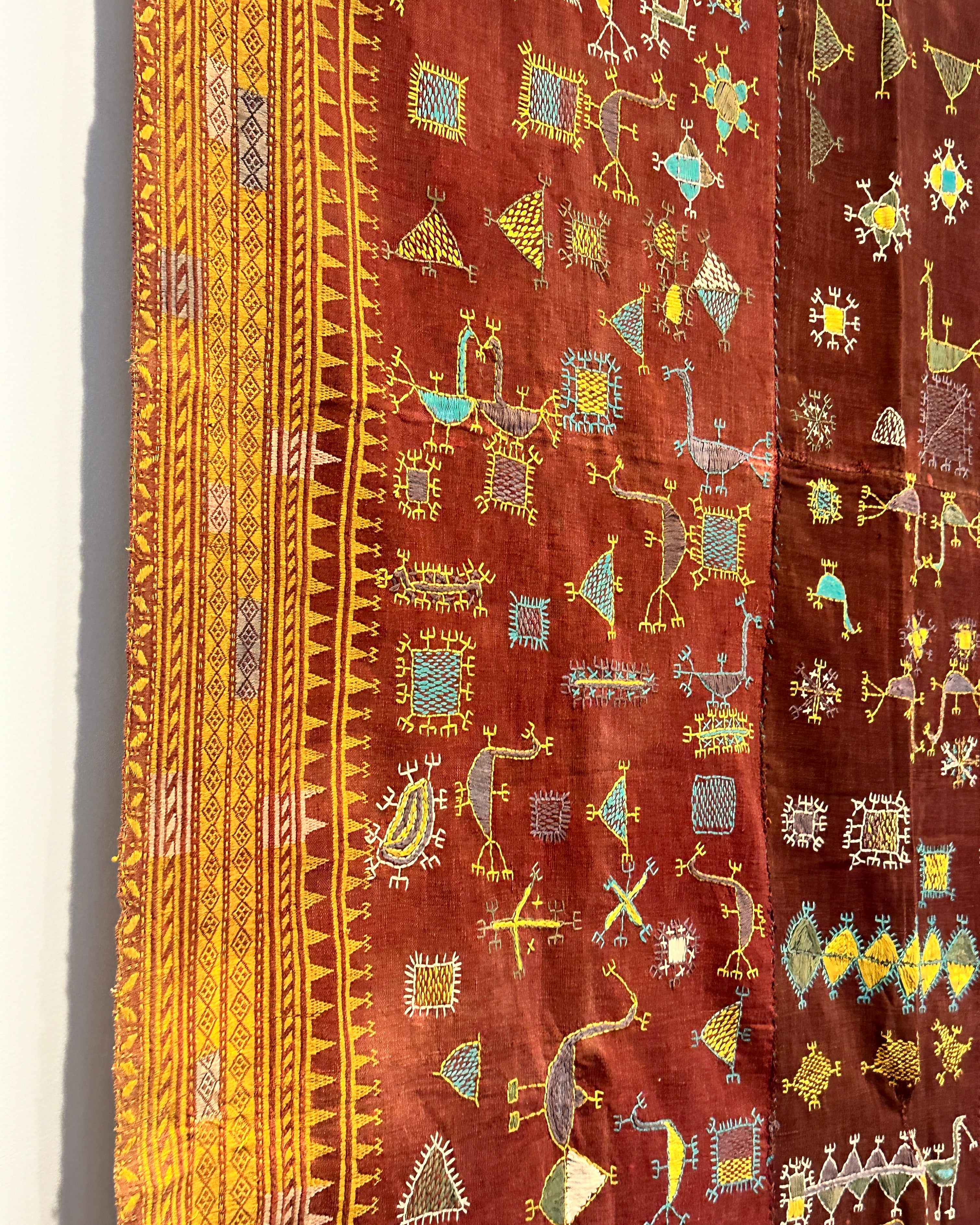 Shekaweti Red Embroidered Textile from Jaisalmer