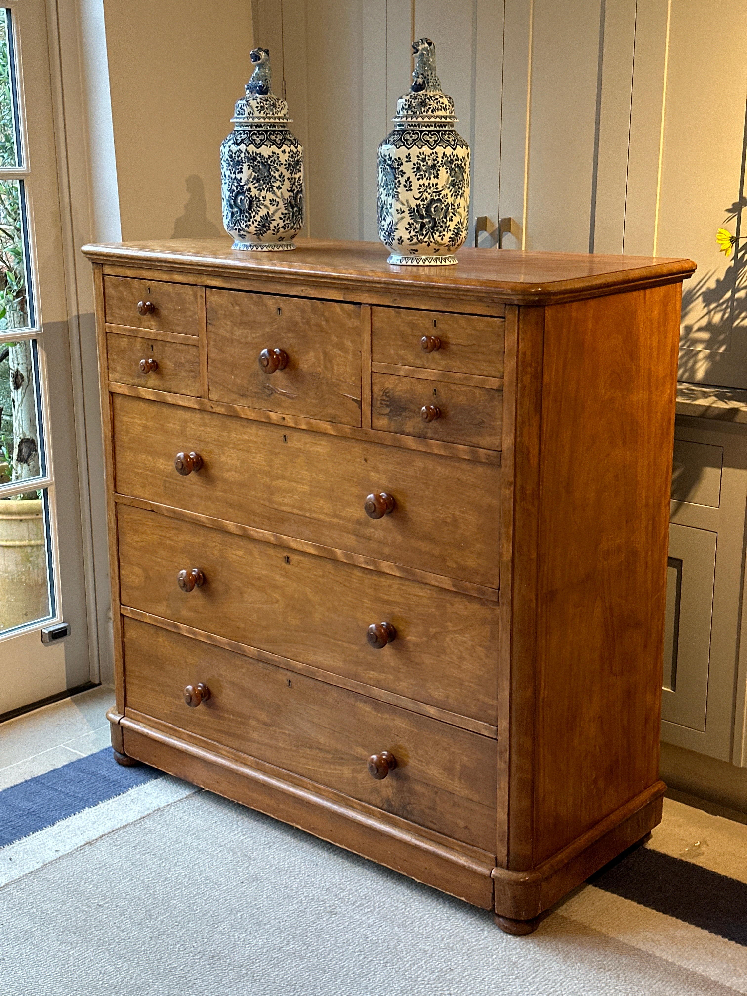 Large Maple & Co Satin Birch Chest of Drawer