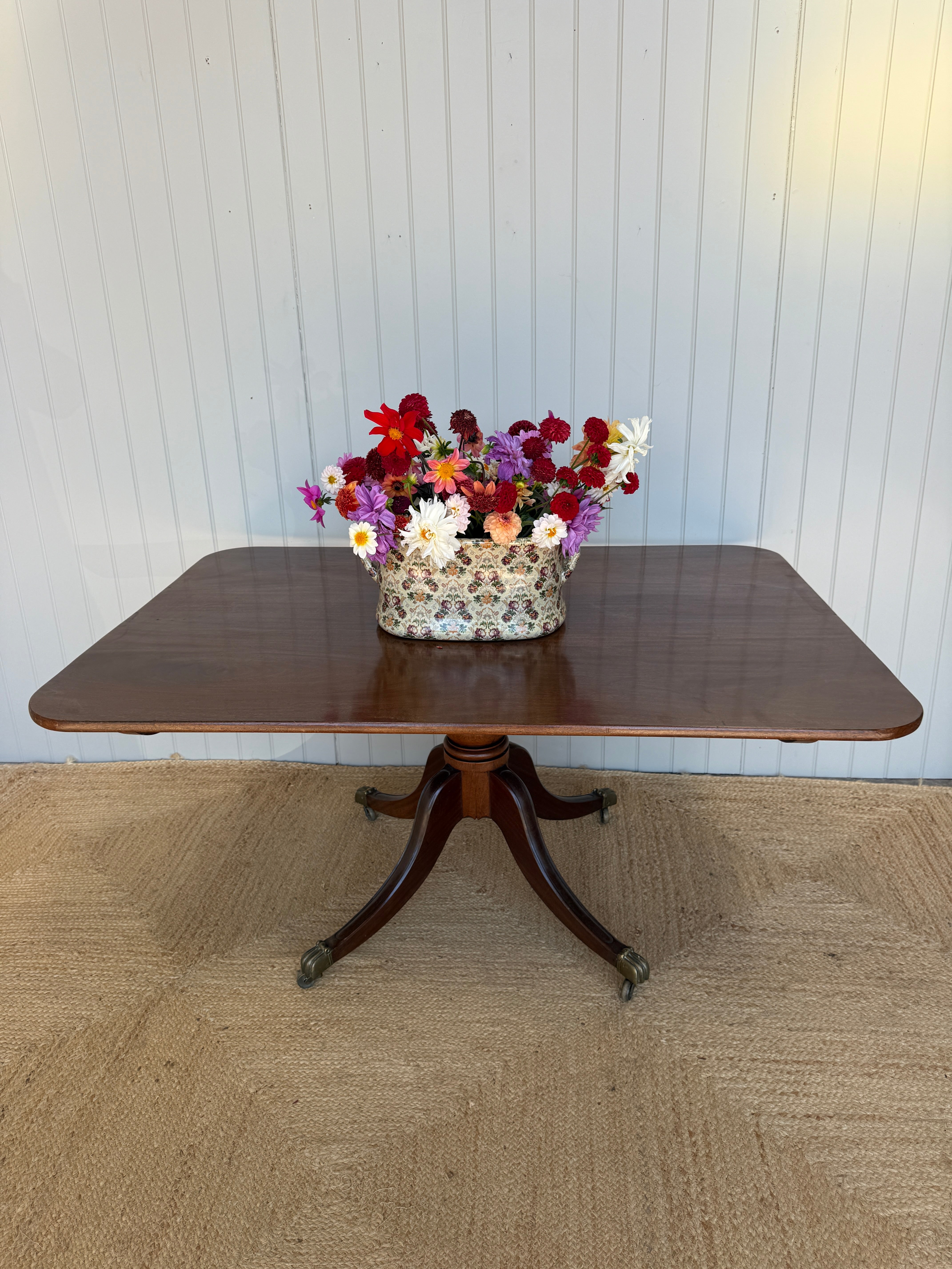 Large Regency Mahogany Tilt Top Table