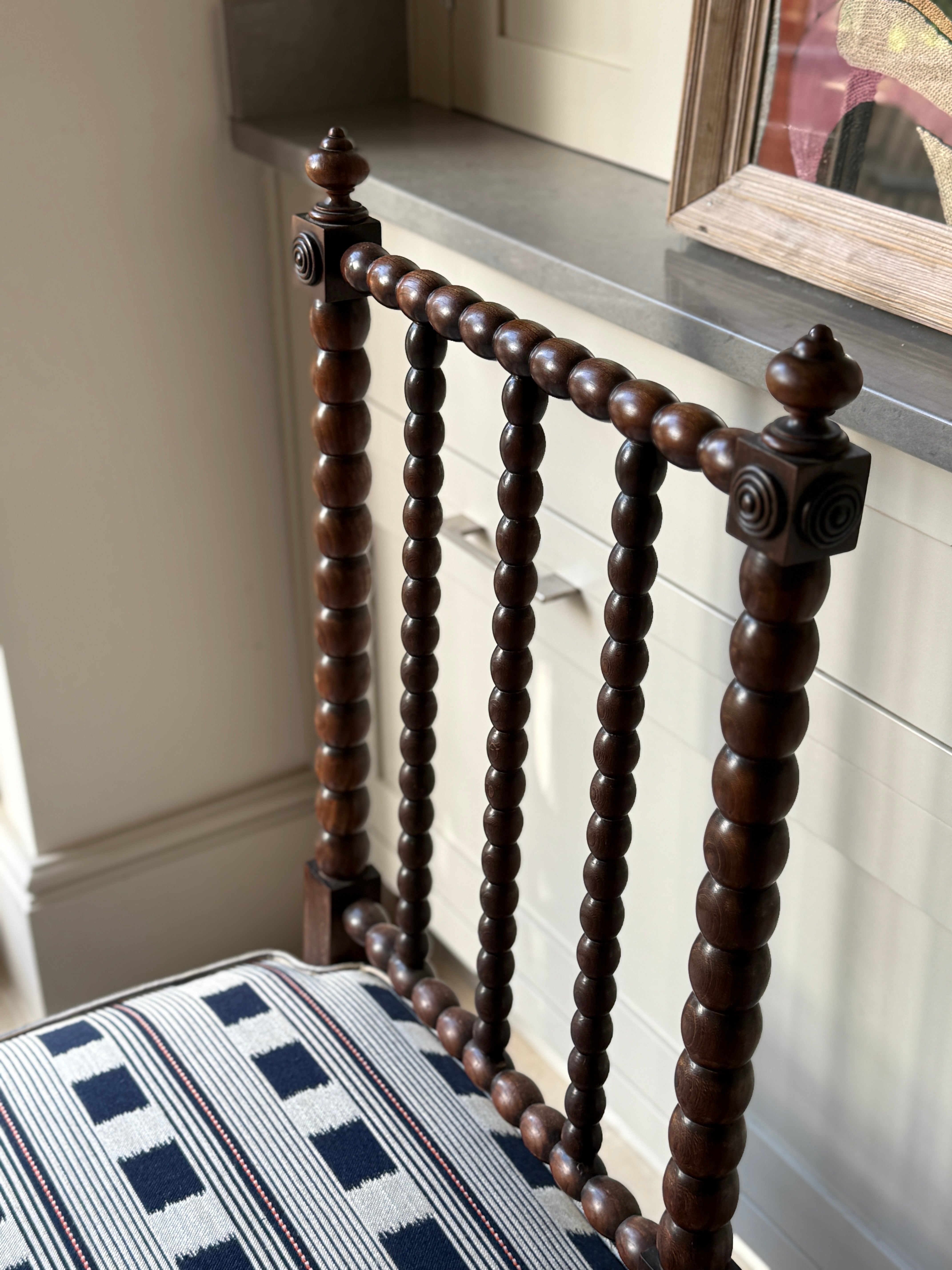 Regency Bobbin Chair in Lost & Found Navy