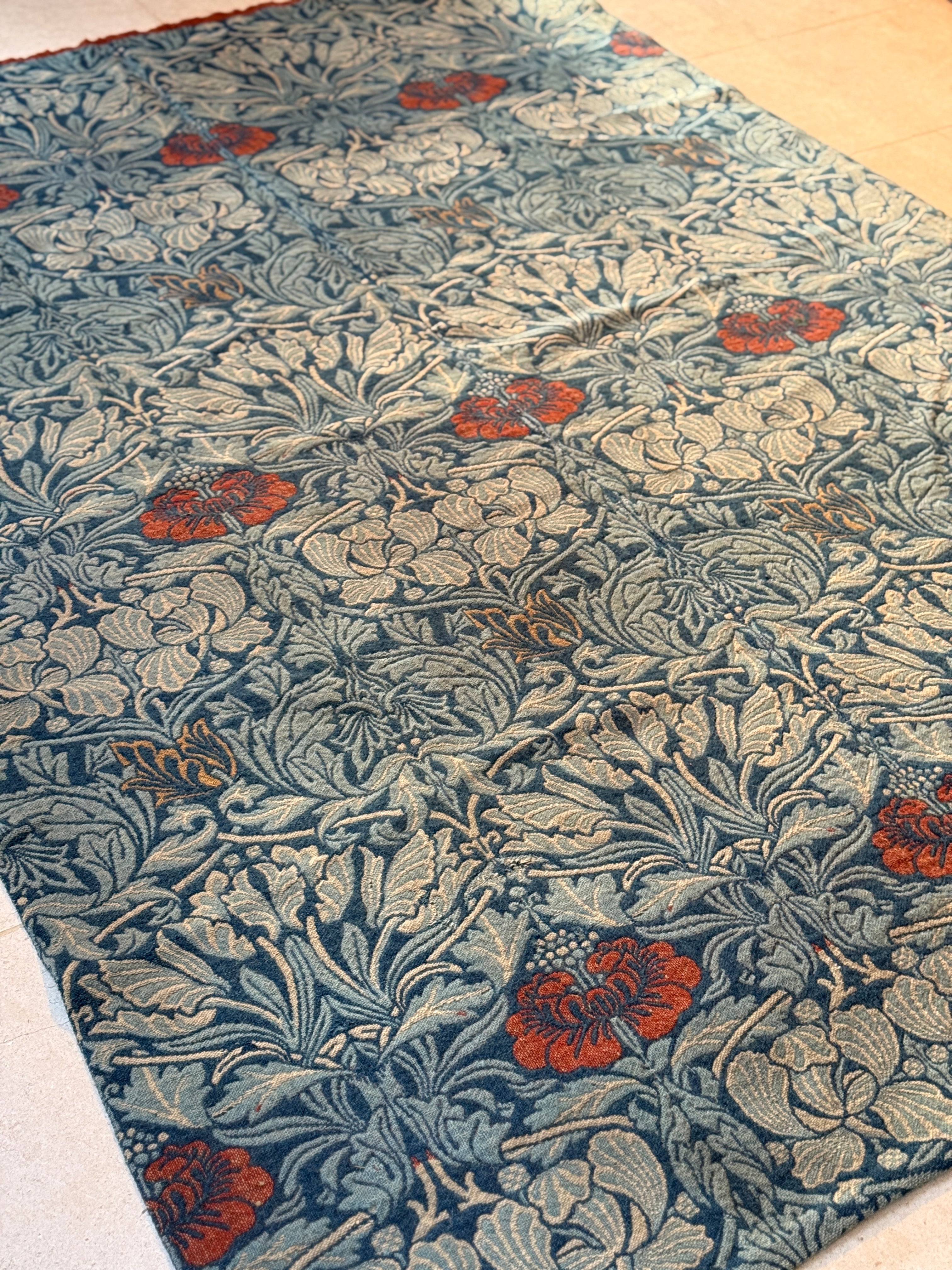Large Original Woollen William Morris Curtain Panel - circa 1880