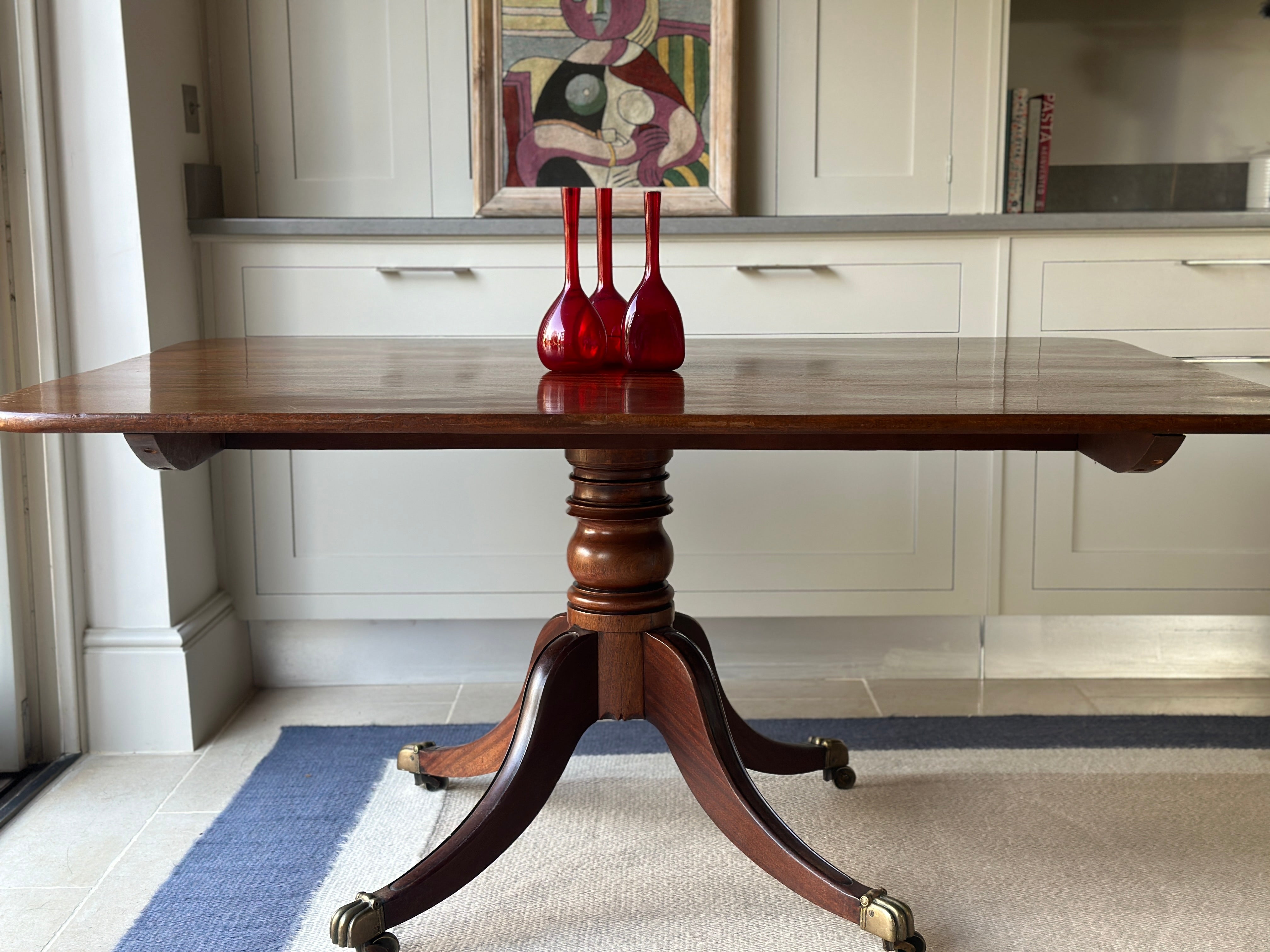 Large Regency Mahogany Tilt Top Table