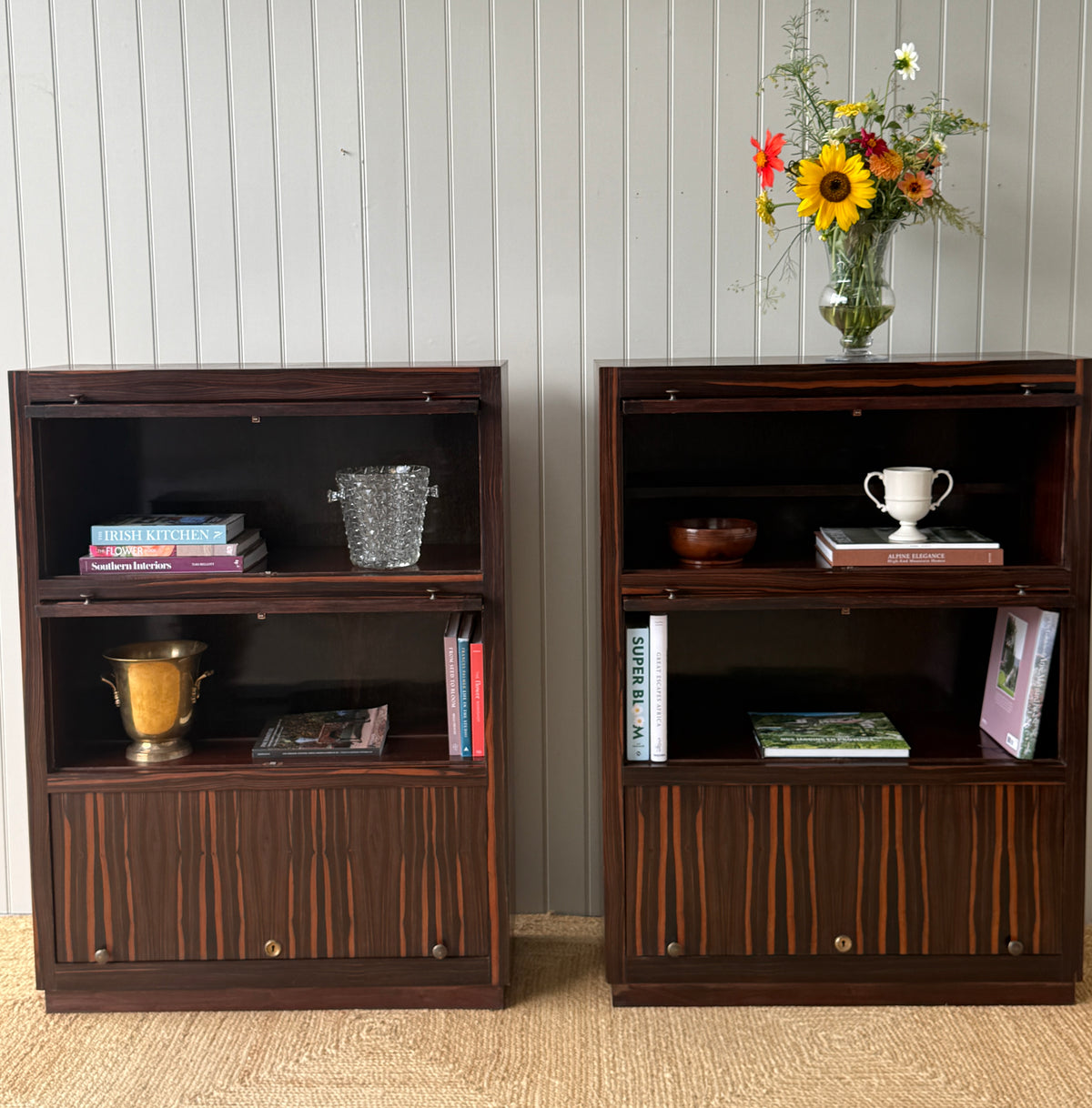 Pair of Macassar Ebony Bookcases