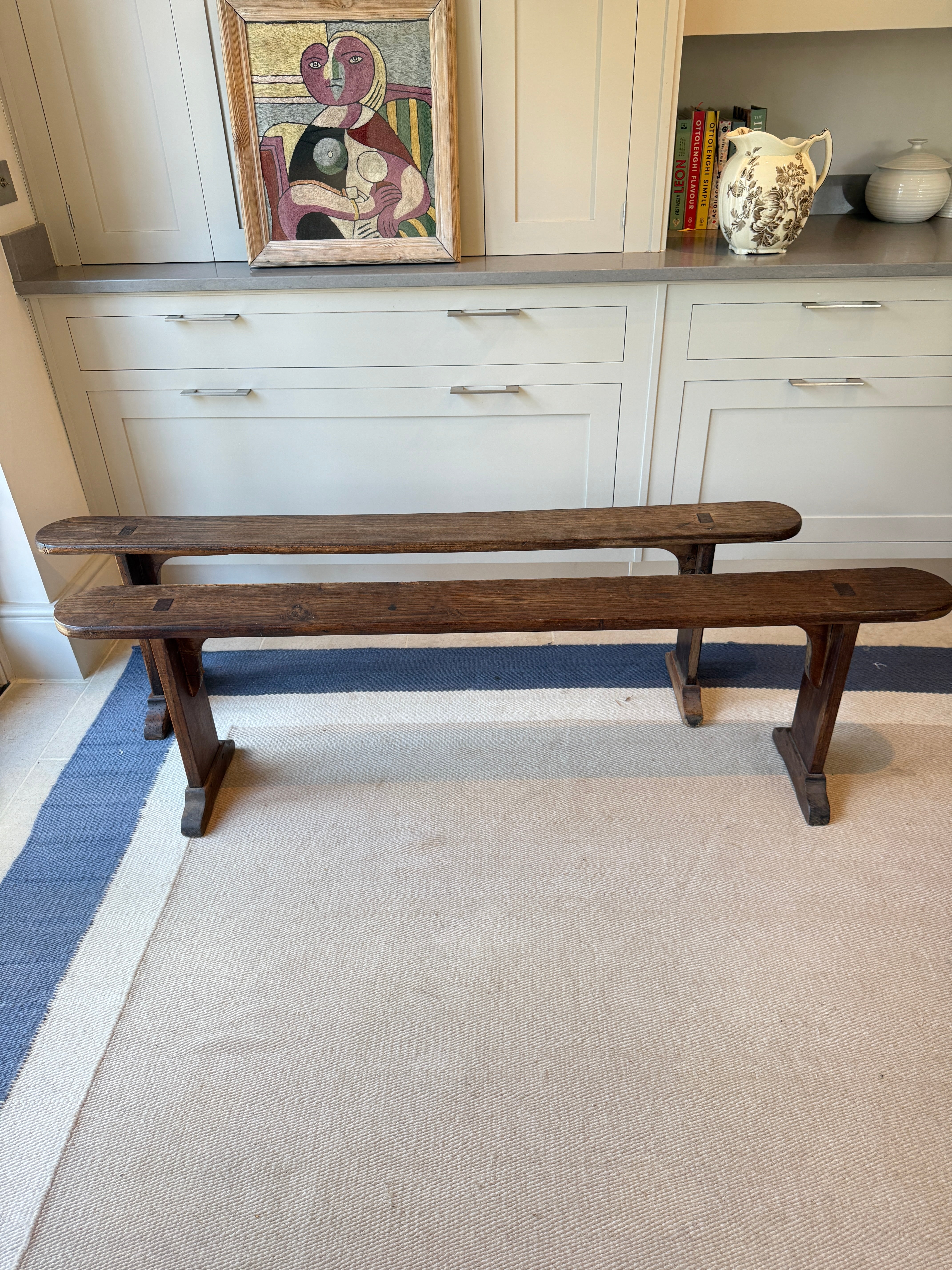 Slim French Oak Benches