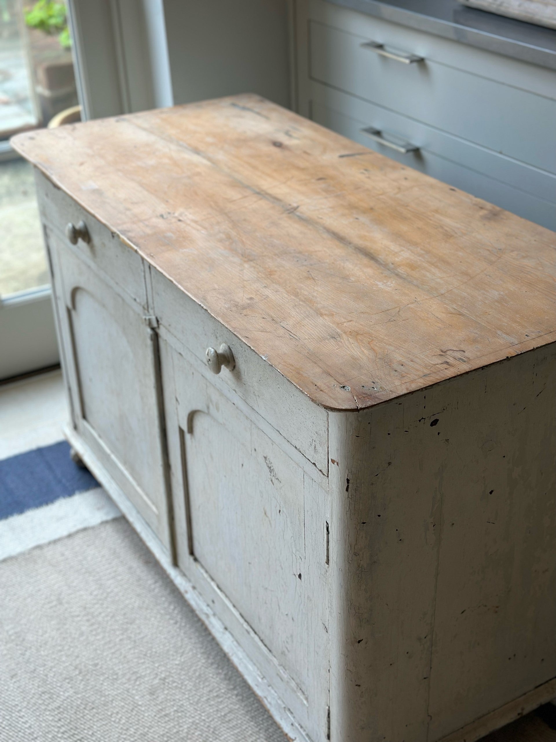 English Pine Painted Cabinet