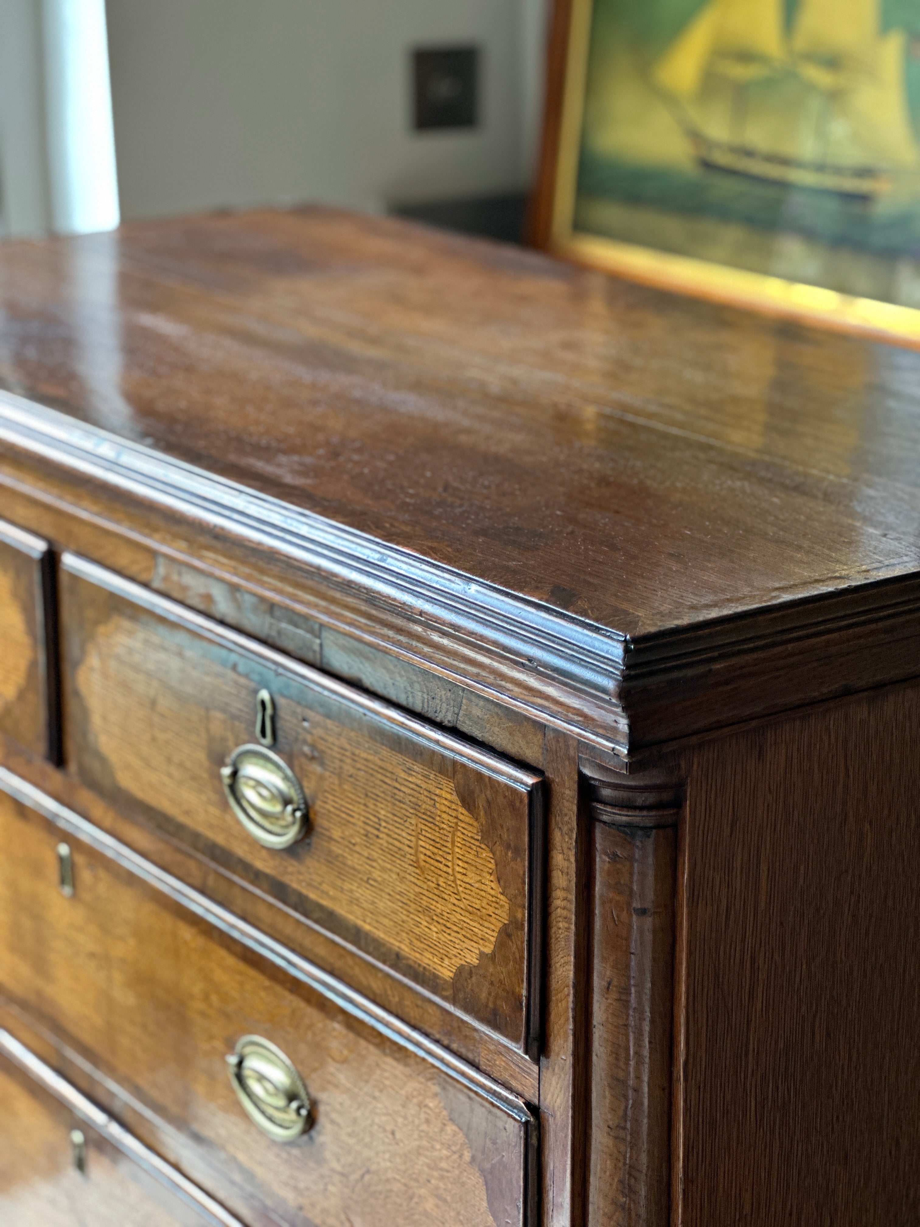 18th Century Scottish Oak Chest of Drawers- super smart