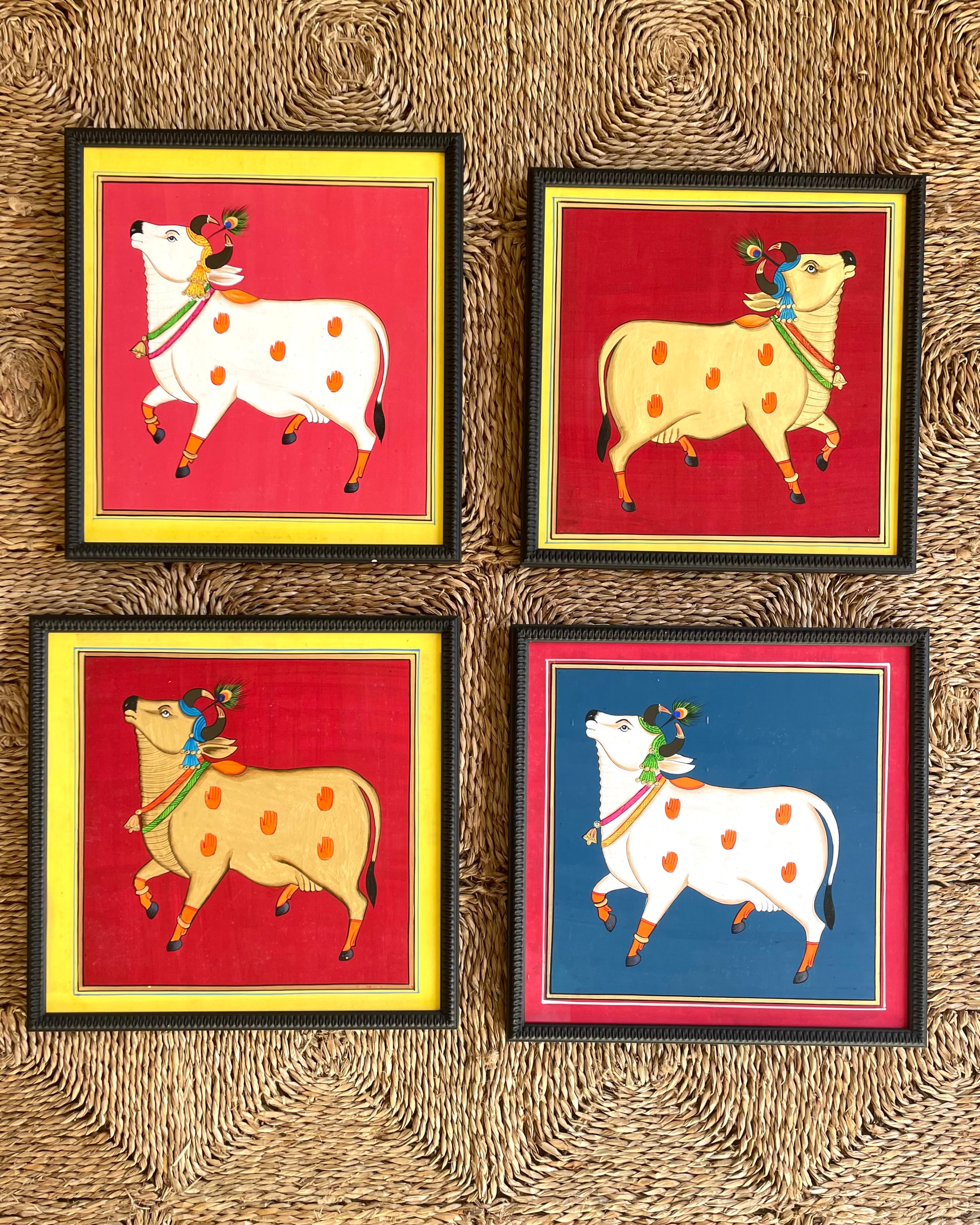 Framed Painting of the Sacred Cows -A