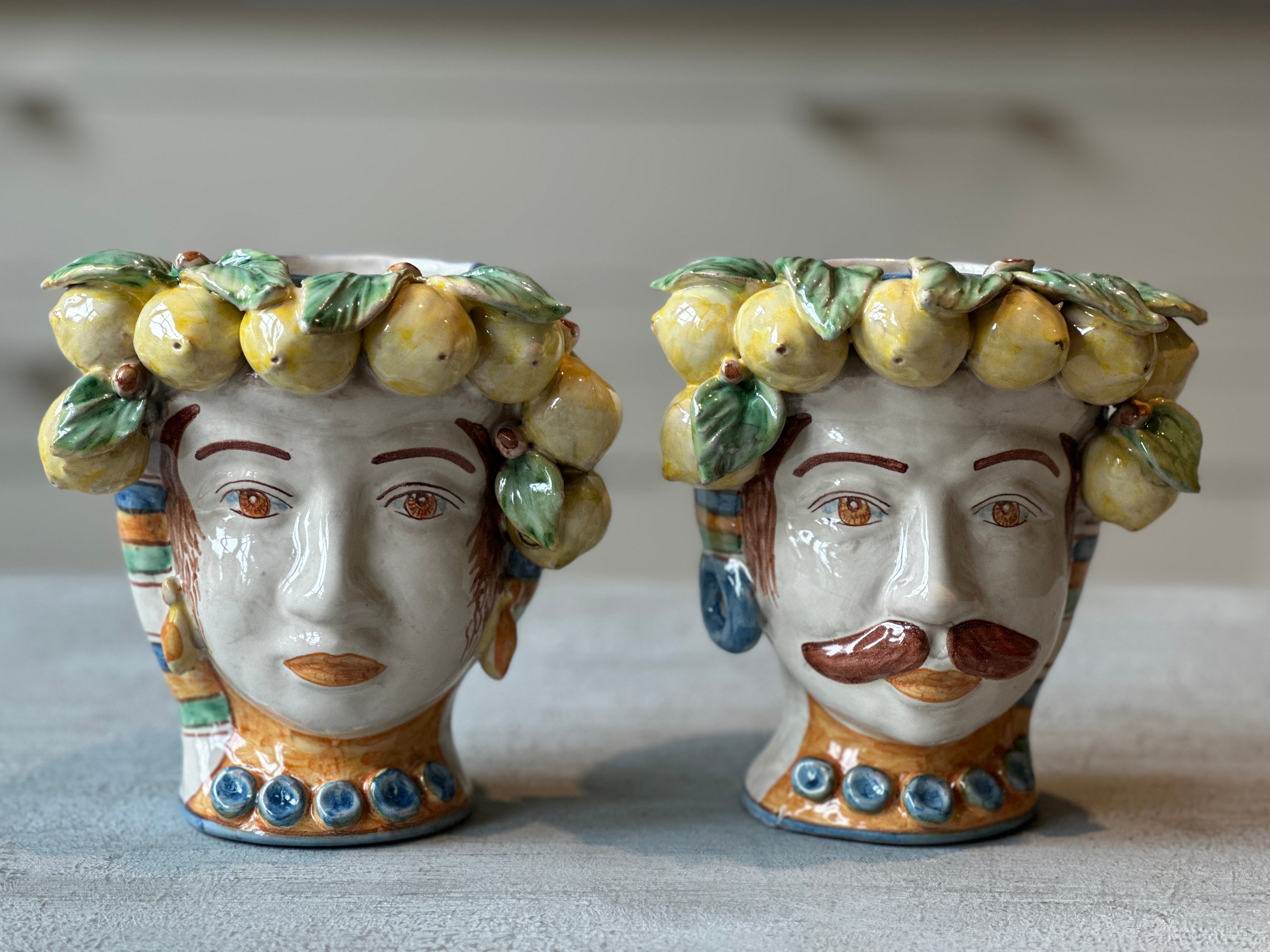 Small Pair of Moor Heads - Lemons