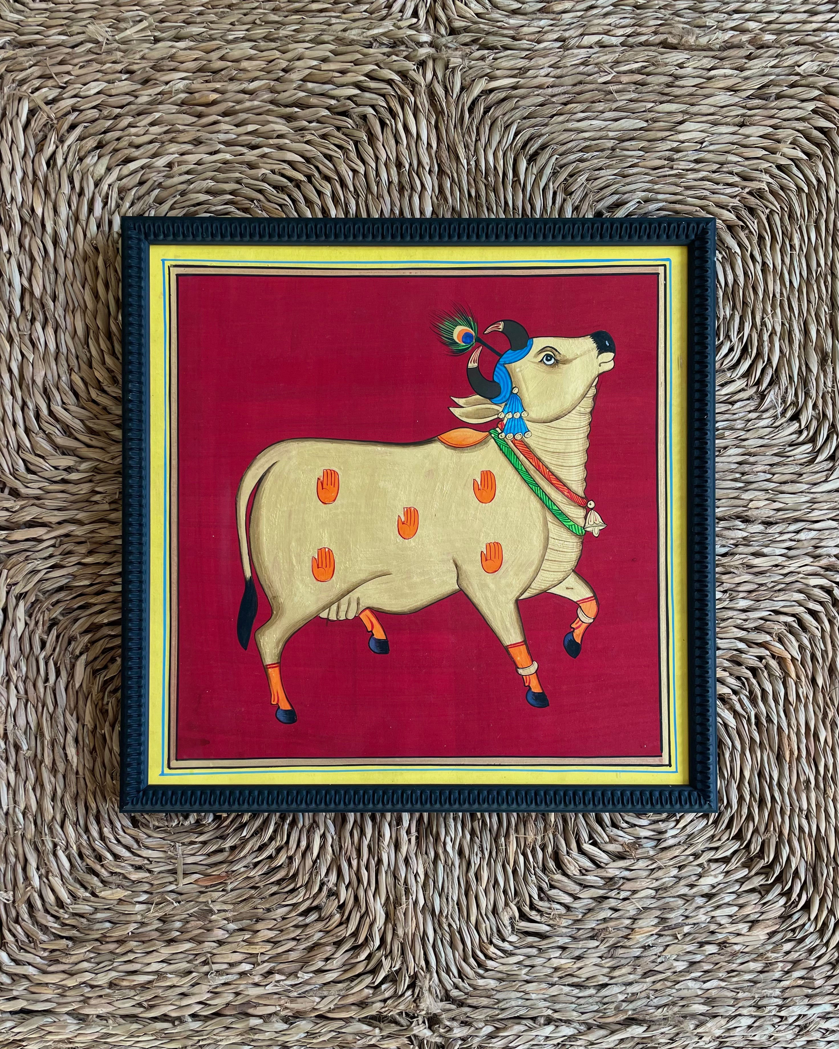 Framed Painting of the Sacred Cows -B