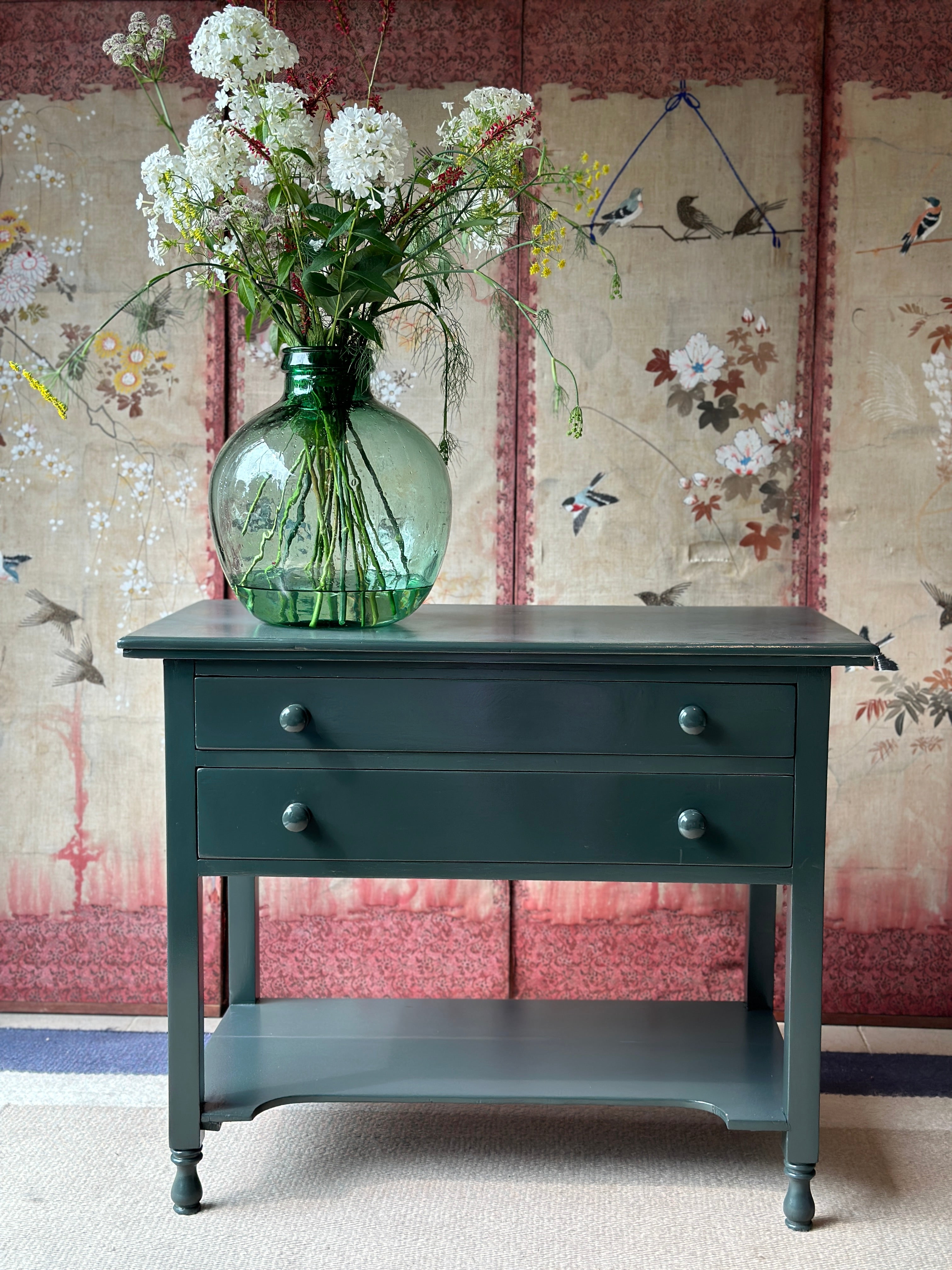 Lovely Painted Pine Washstand in FB Studio Green