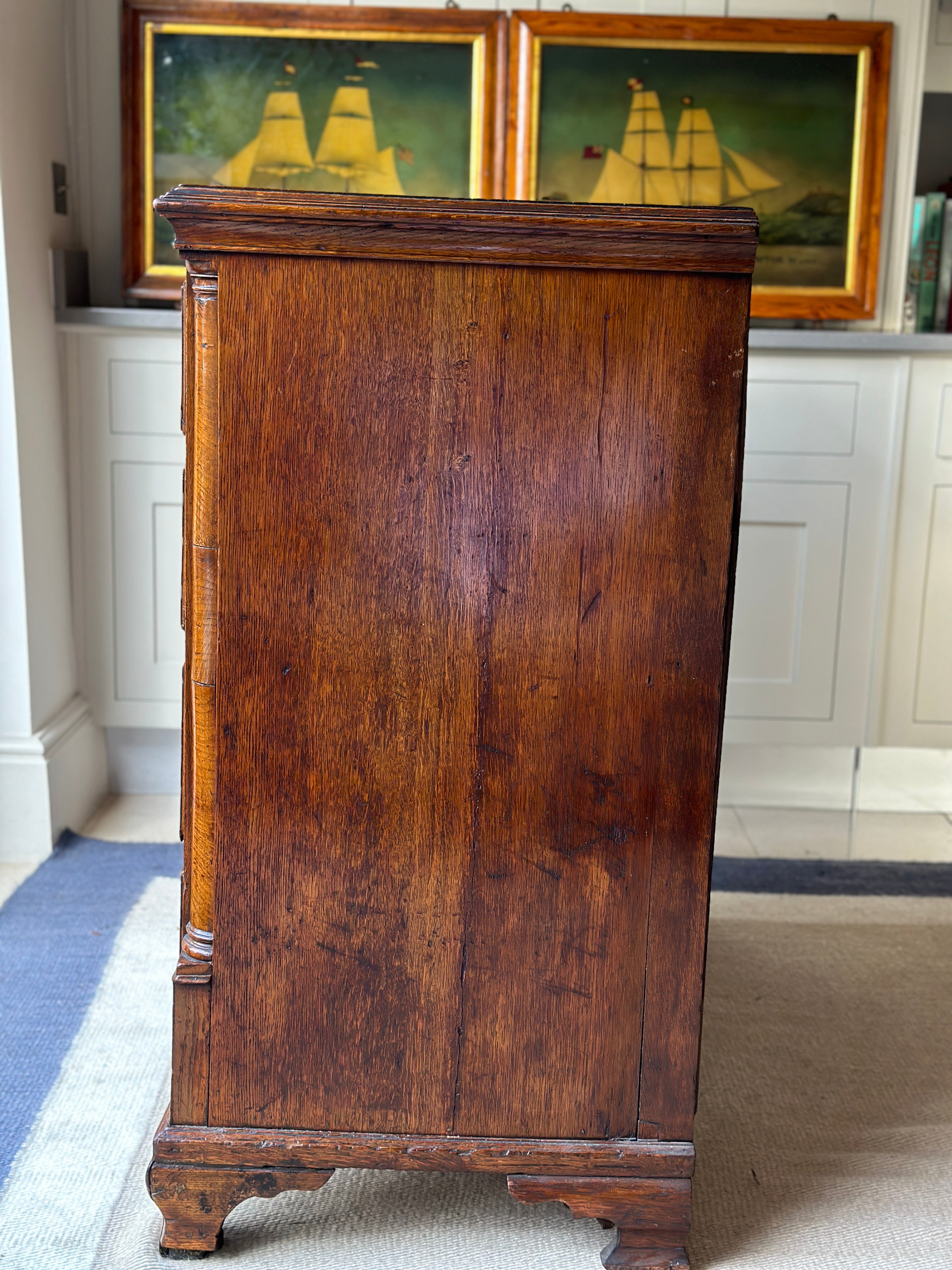 18th Century Scottish Oak Chest of Drawers- super smart