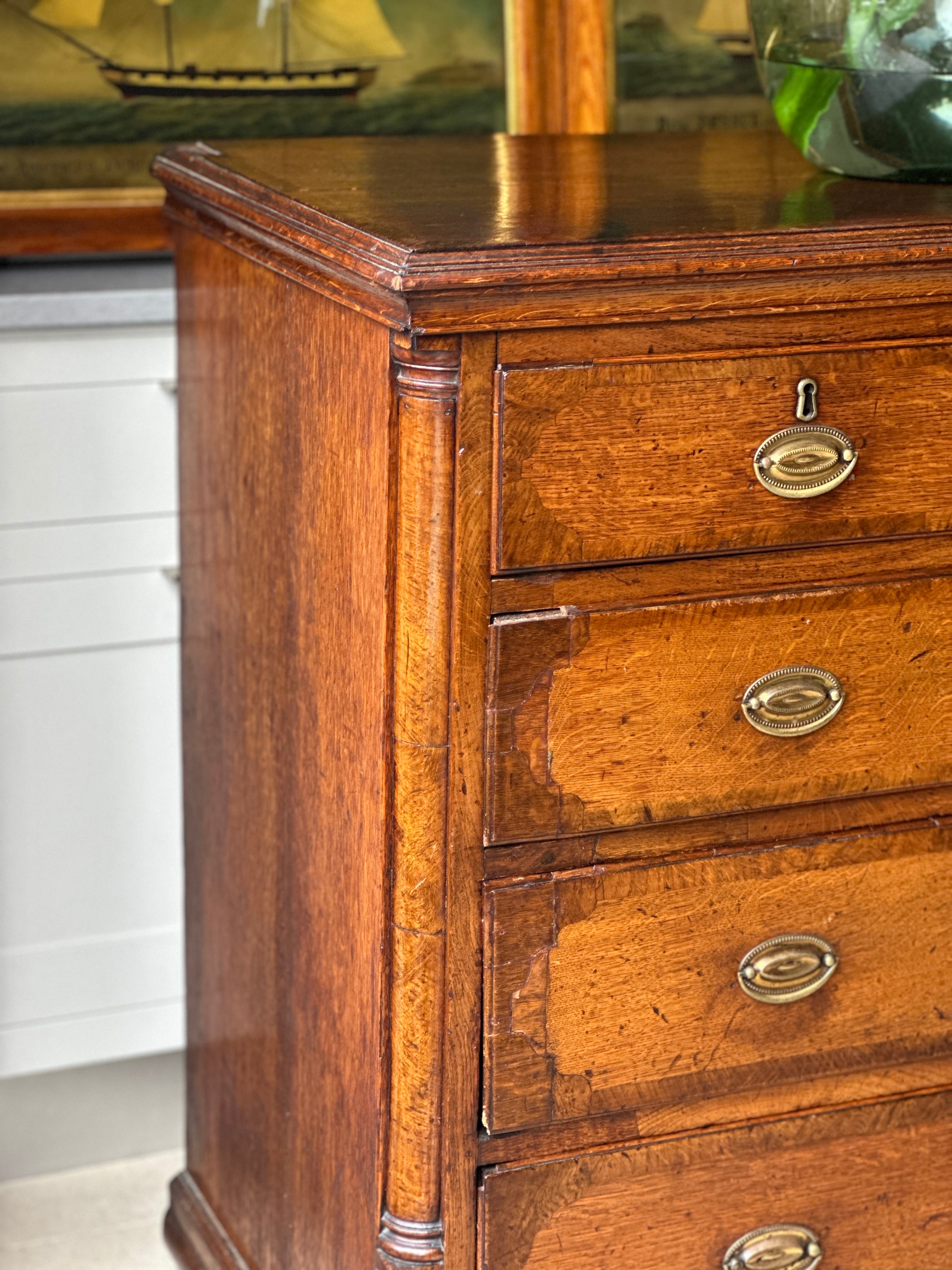 18th Century Scottish Oak Chest of Drawers- super smart