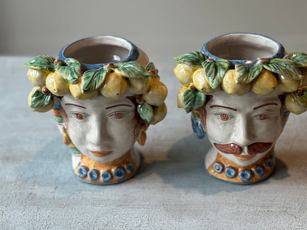Small Pair of Moor Heads - Lemons