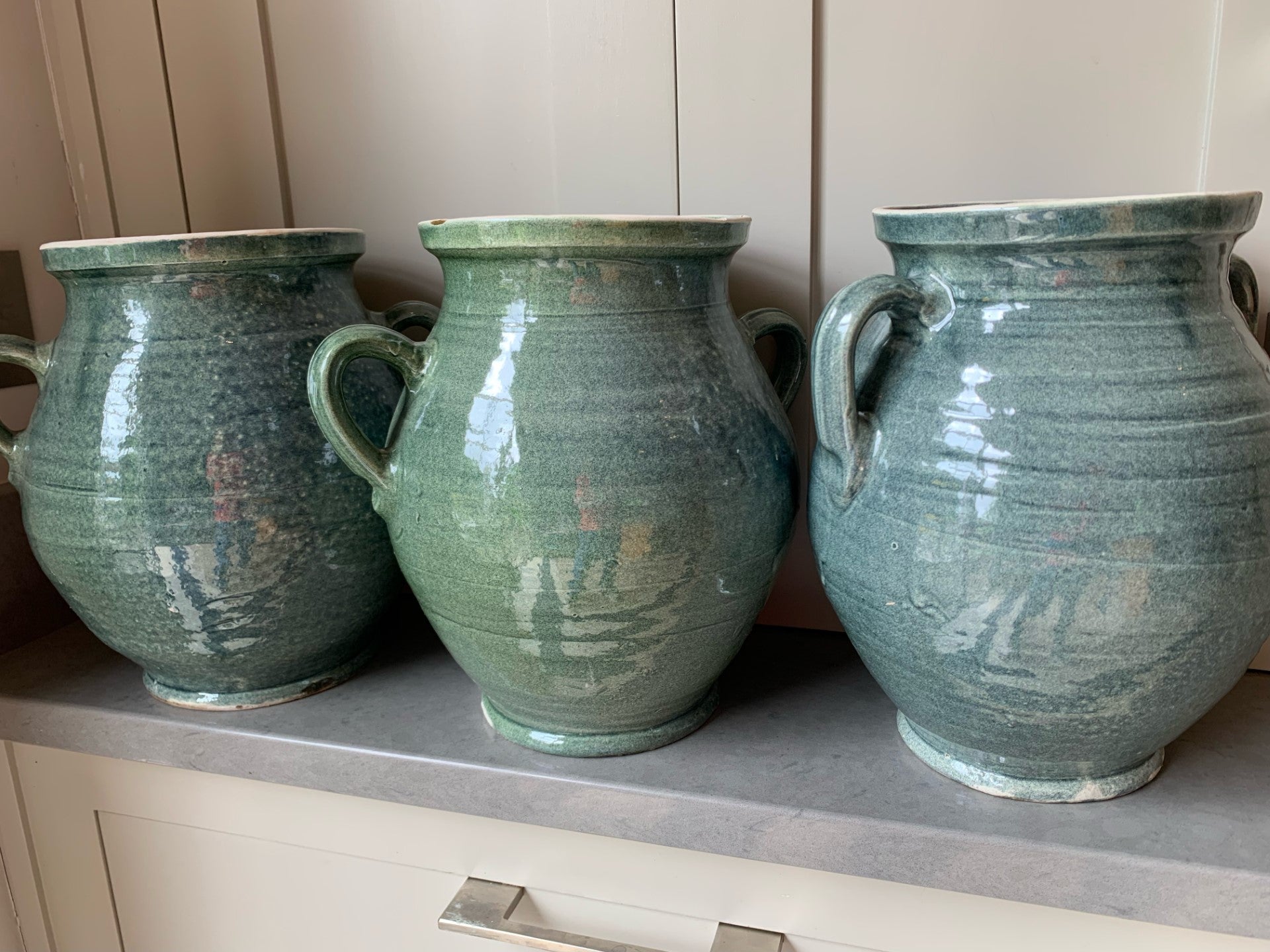 Hungarian Vintage Jugs/Urns Grey Blue