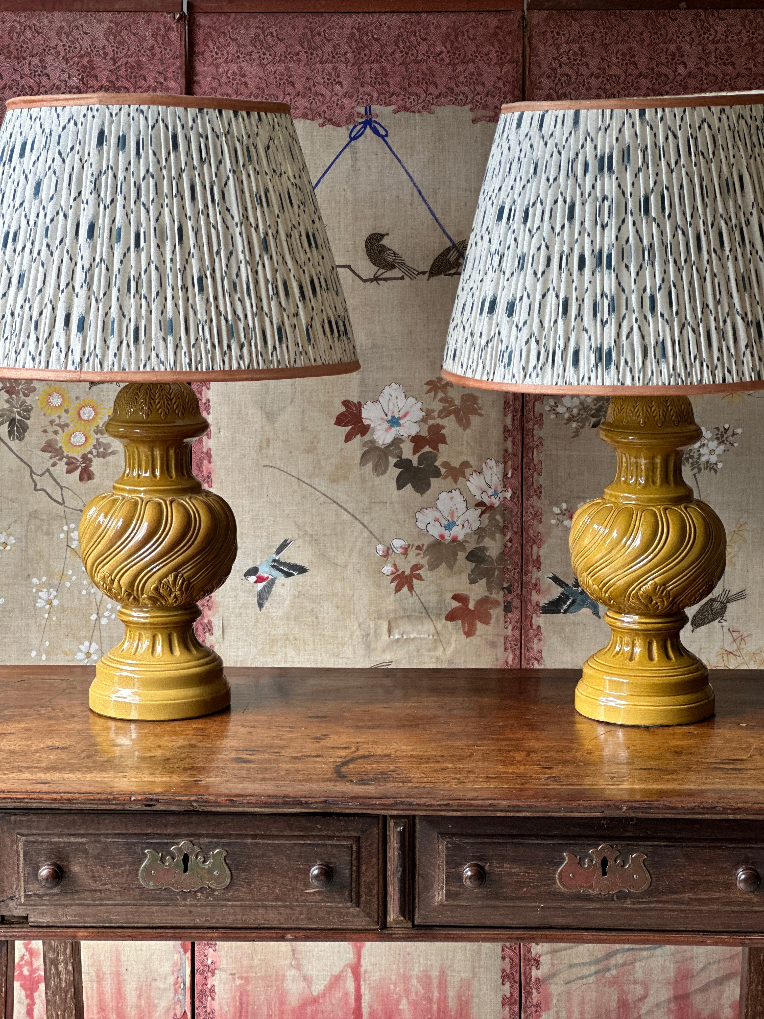 Pair of Decorative Glazed Ceramic Table lamps