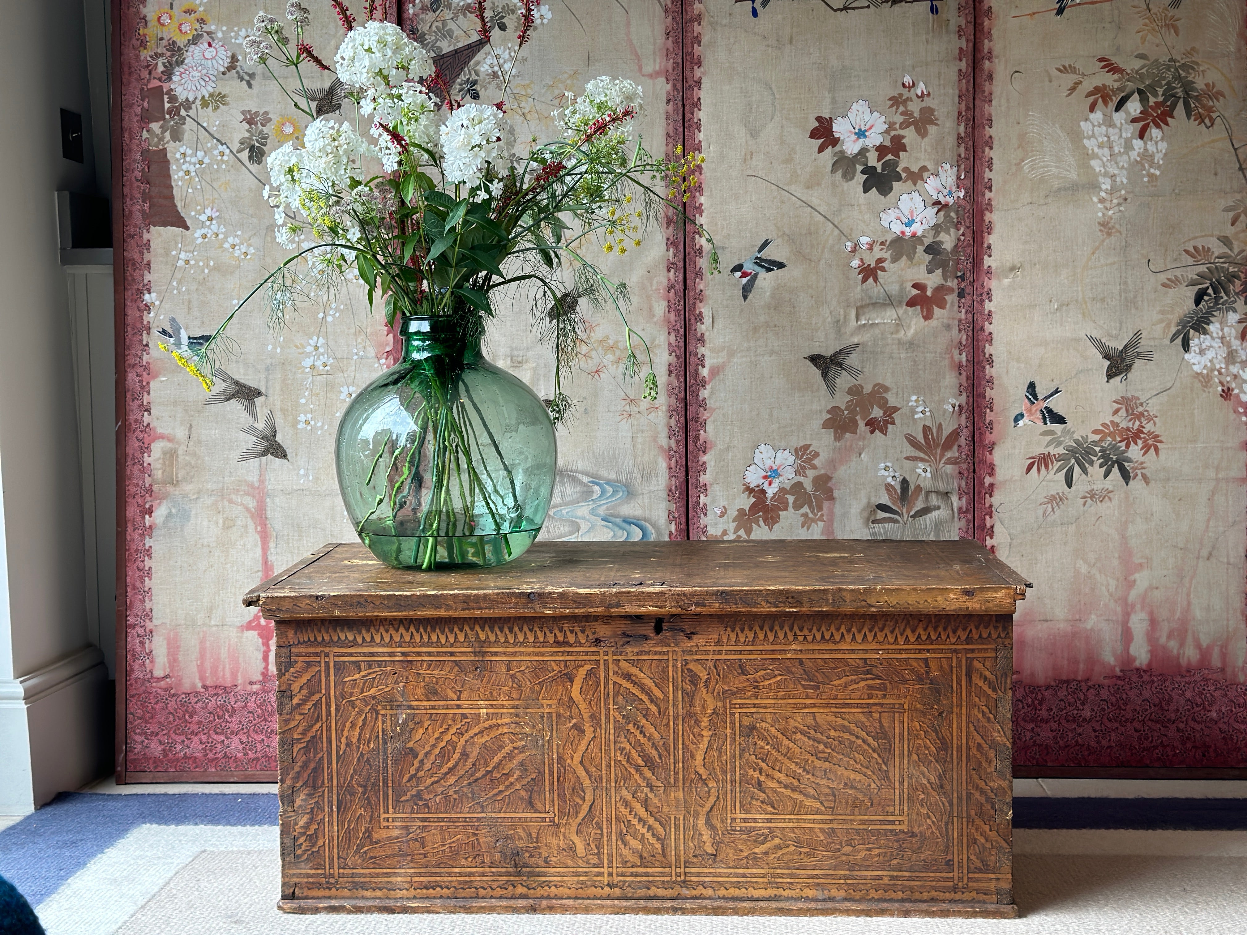 Indonesian Trunk with Decorative Paintwork