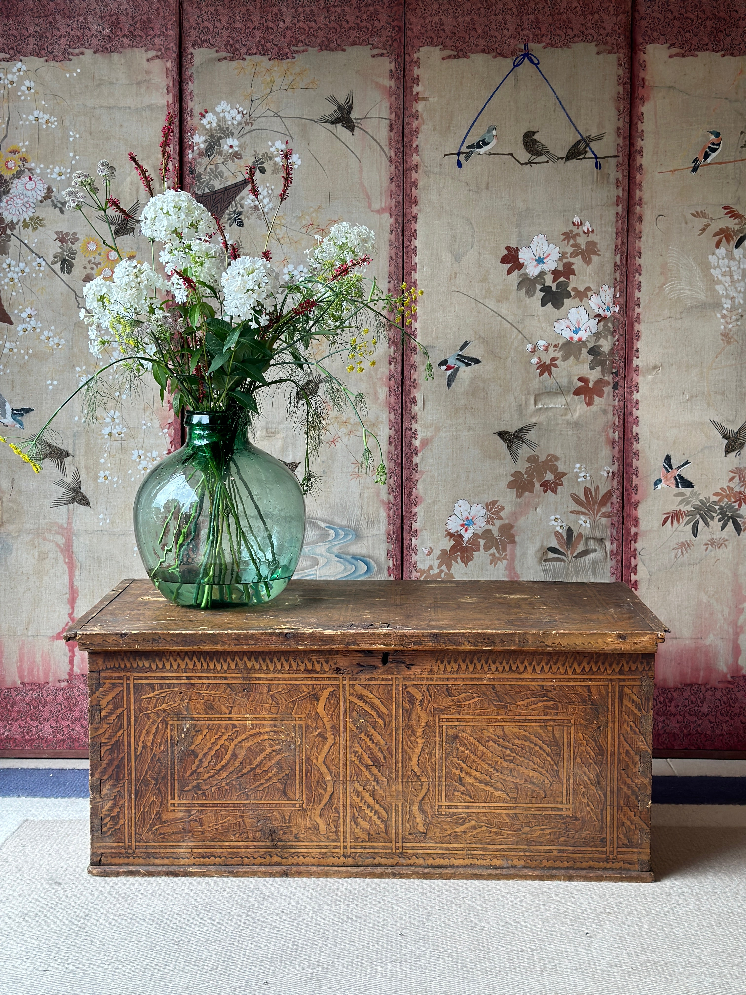 Indonesian Trunk with Decorative Paintwork