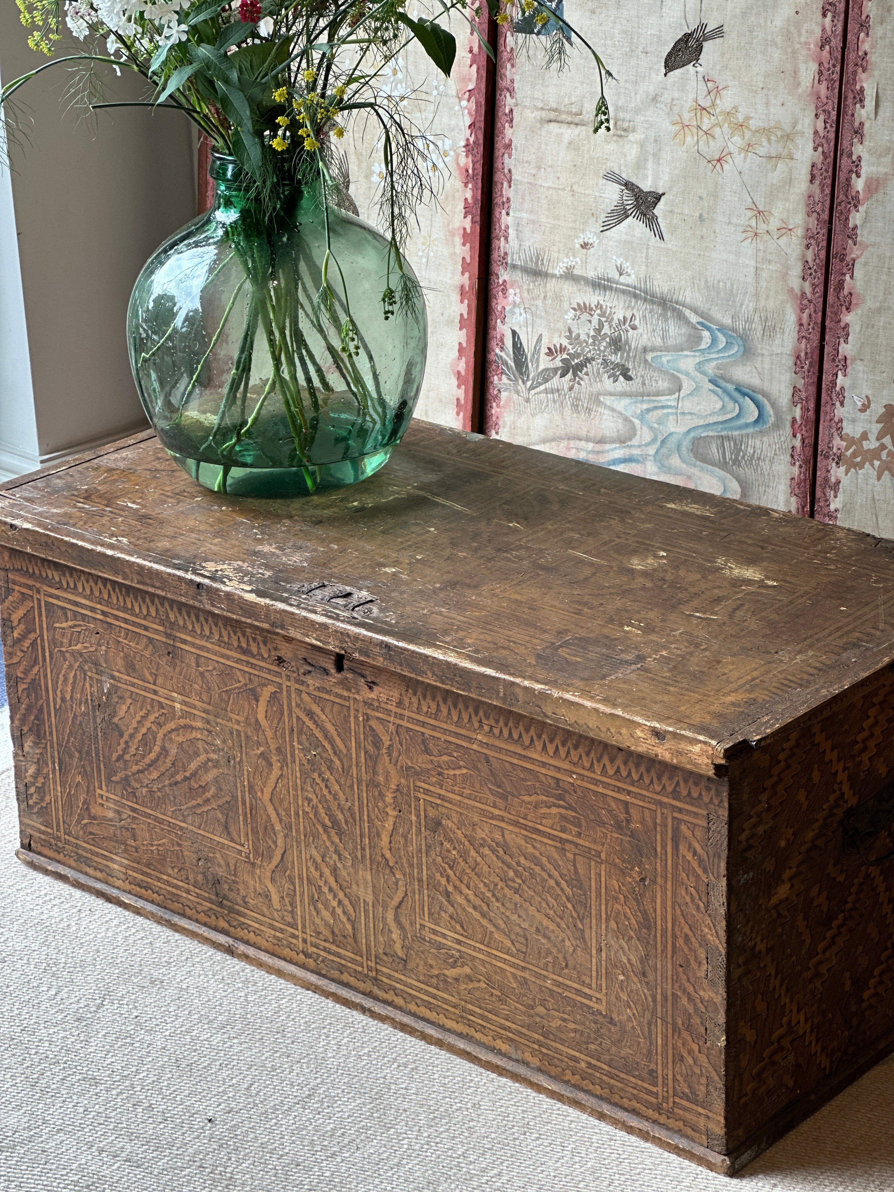 Indonesian Trunk with Decorative Paintwork