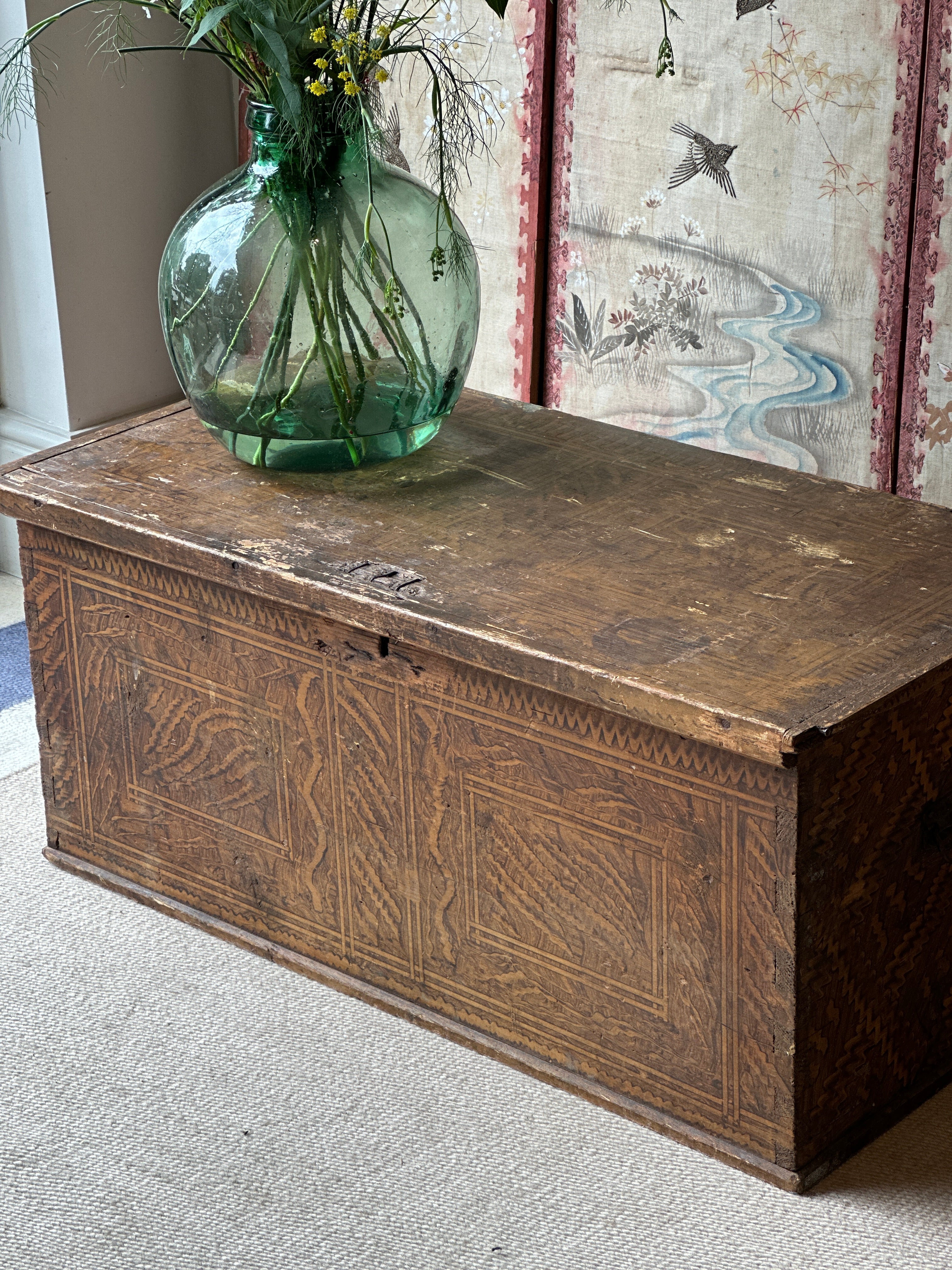 Indonesian Trunk with Decorative Paintwork