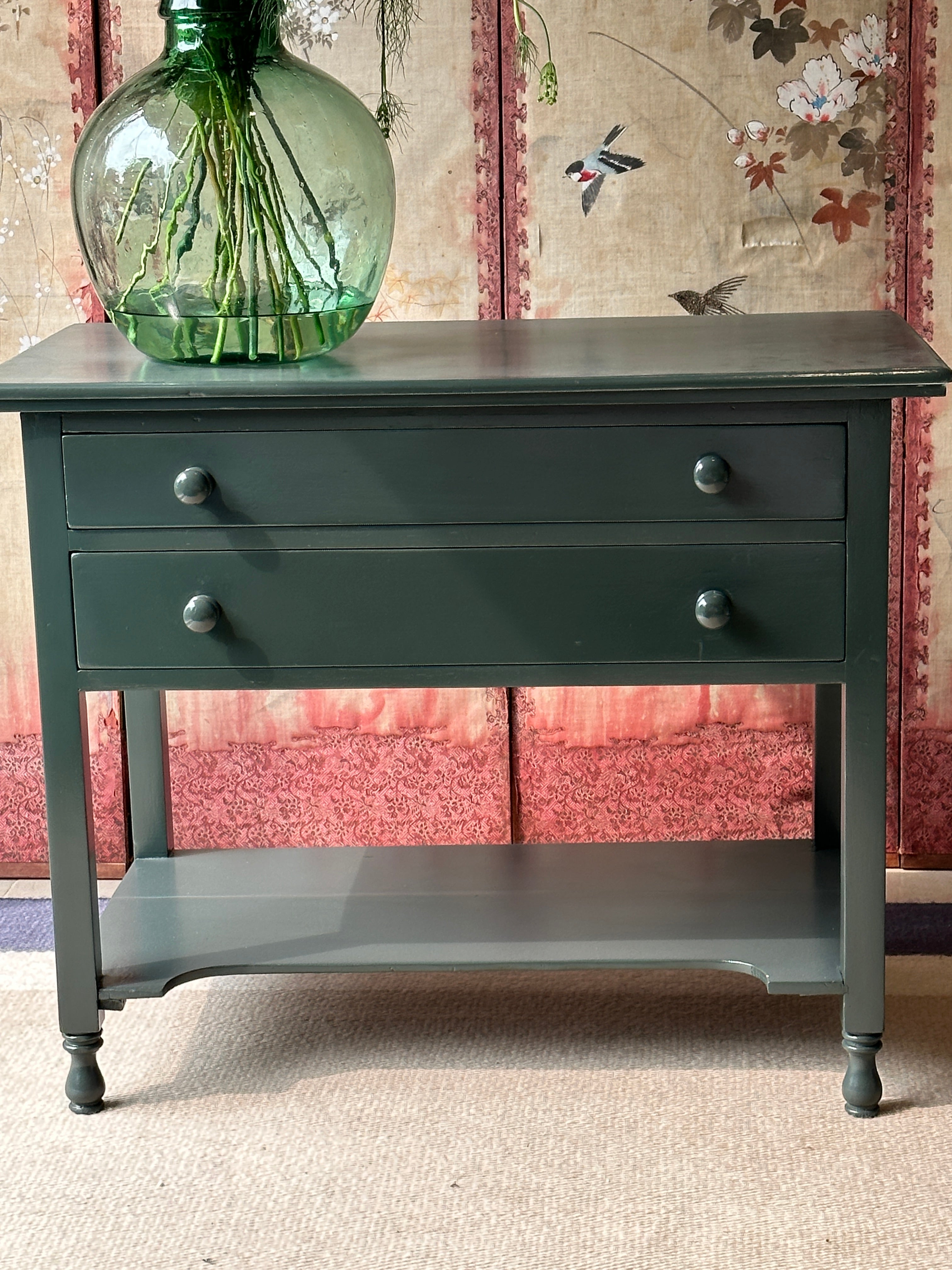 Lovely Painted Pine Washstand in FB Studio Green