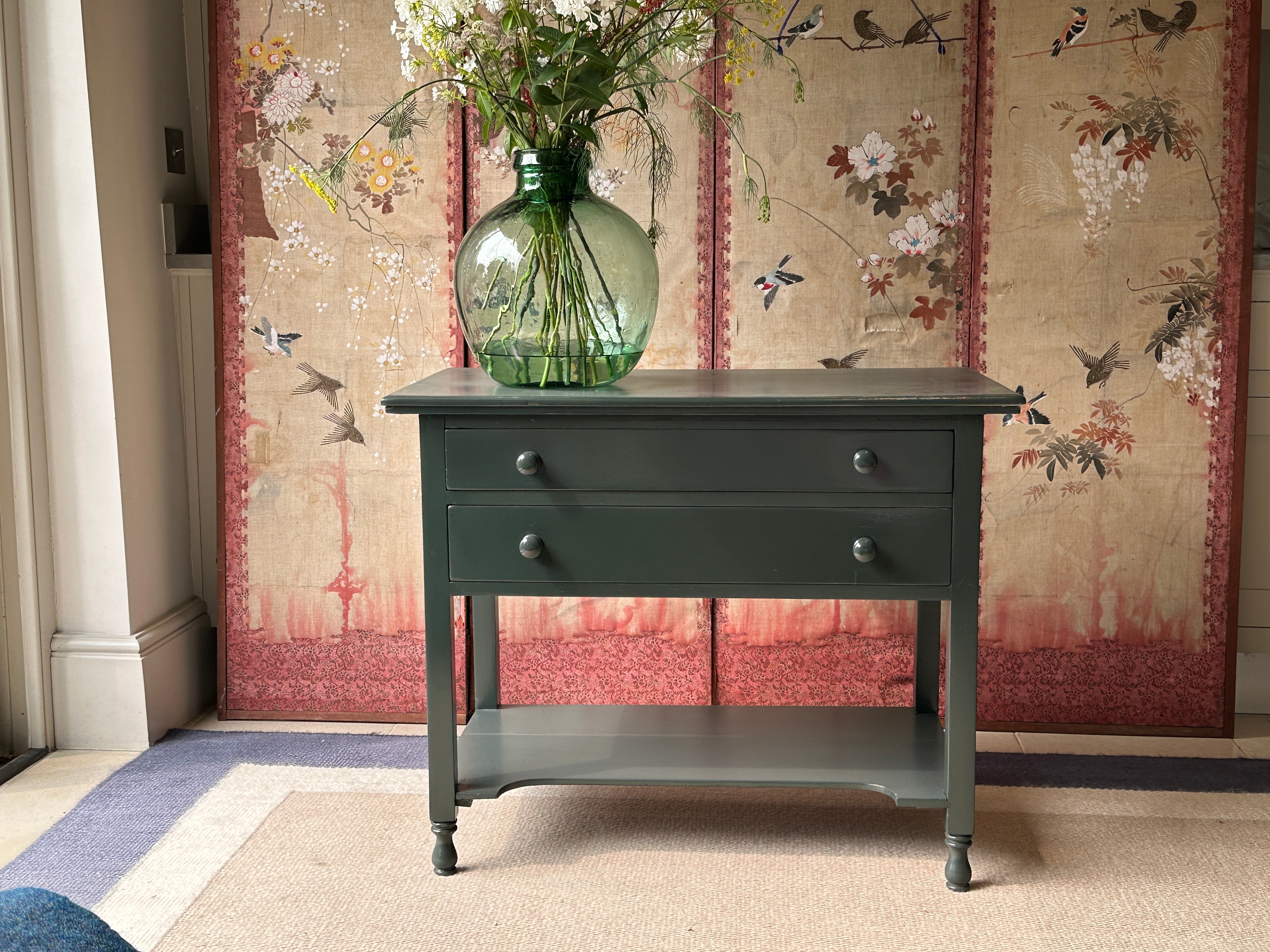 Lovely Painted Pine Washstand in FB Studio Green