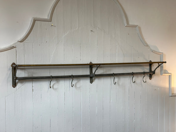 Antiques Early C20th Brass and Steel Overhead luggage rack