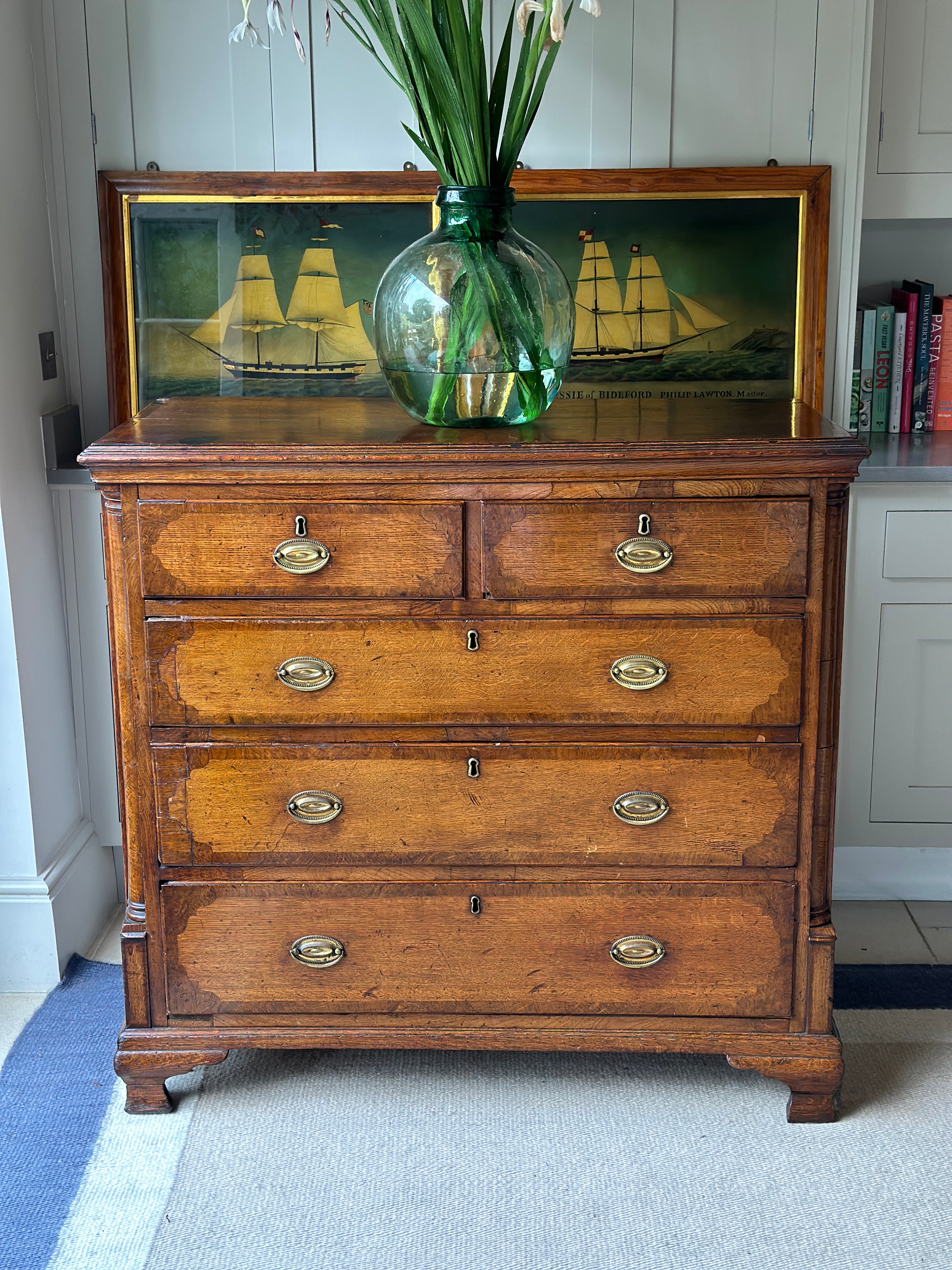 18th Century Scottish Oak Chest of Drawers- super smart