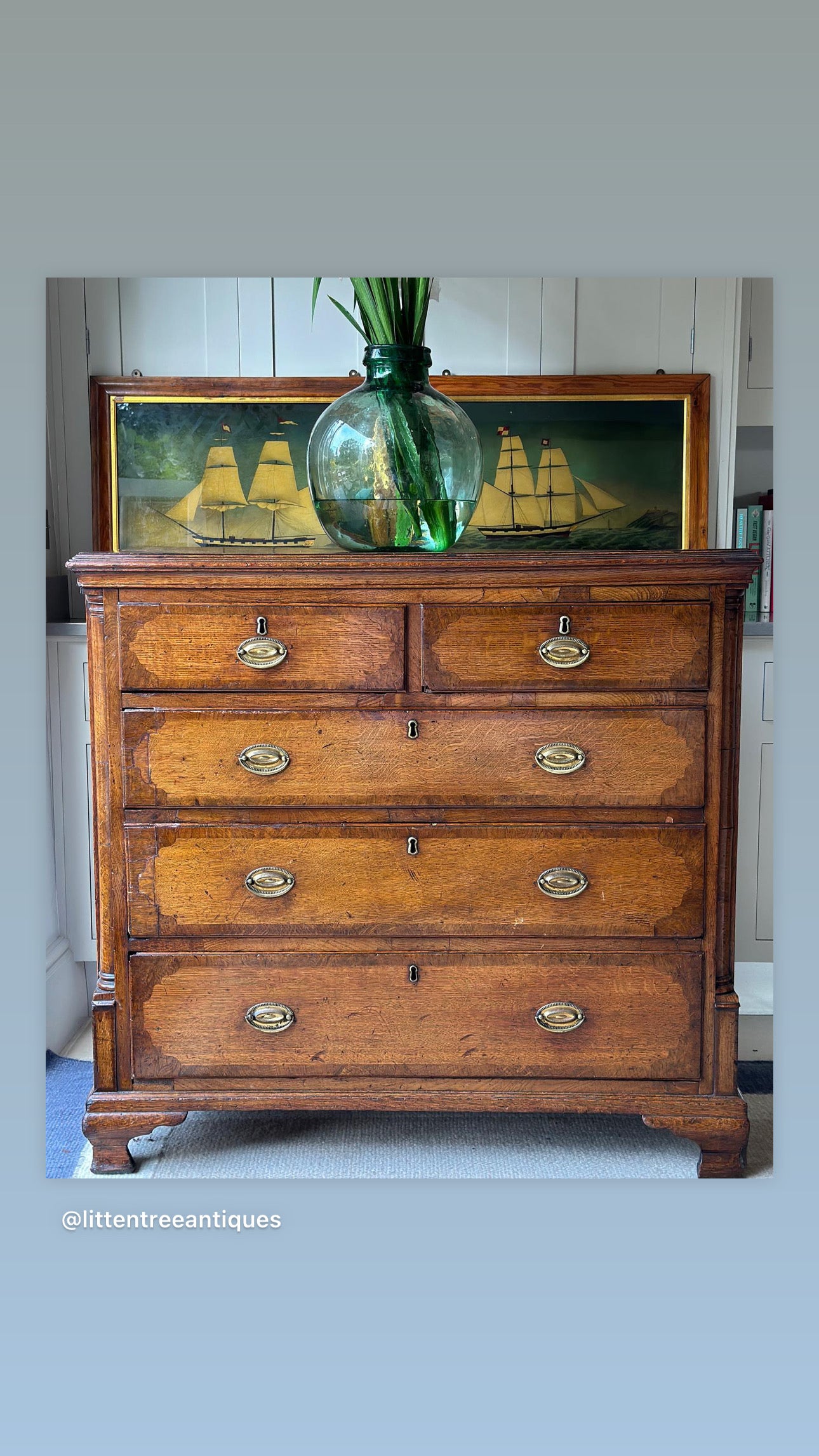 18th Century Scottish Oak Chest of Drawers- super smart