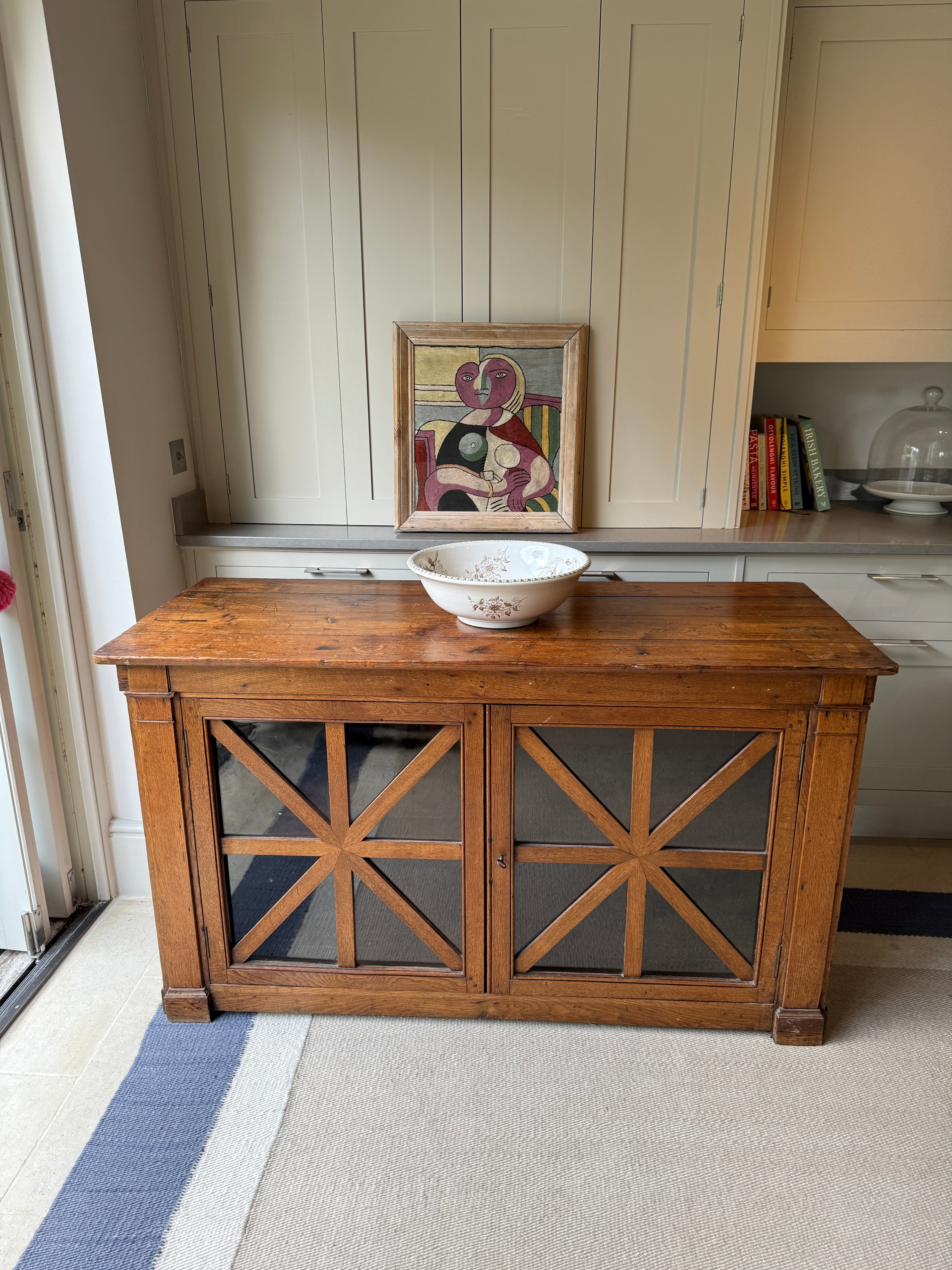 French Glazed Pine Cabinet