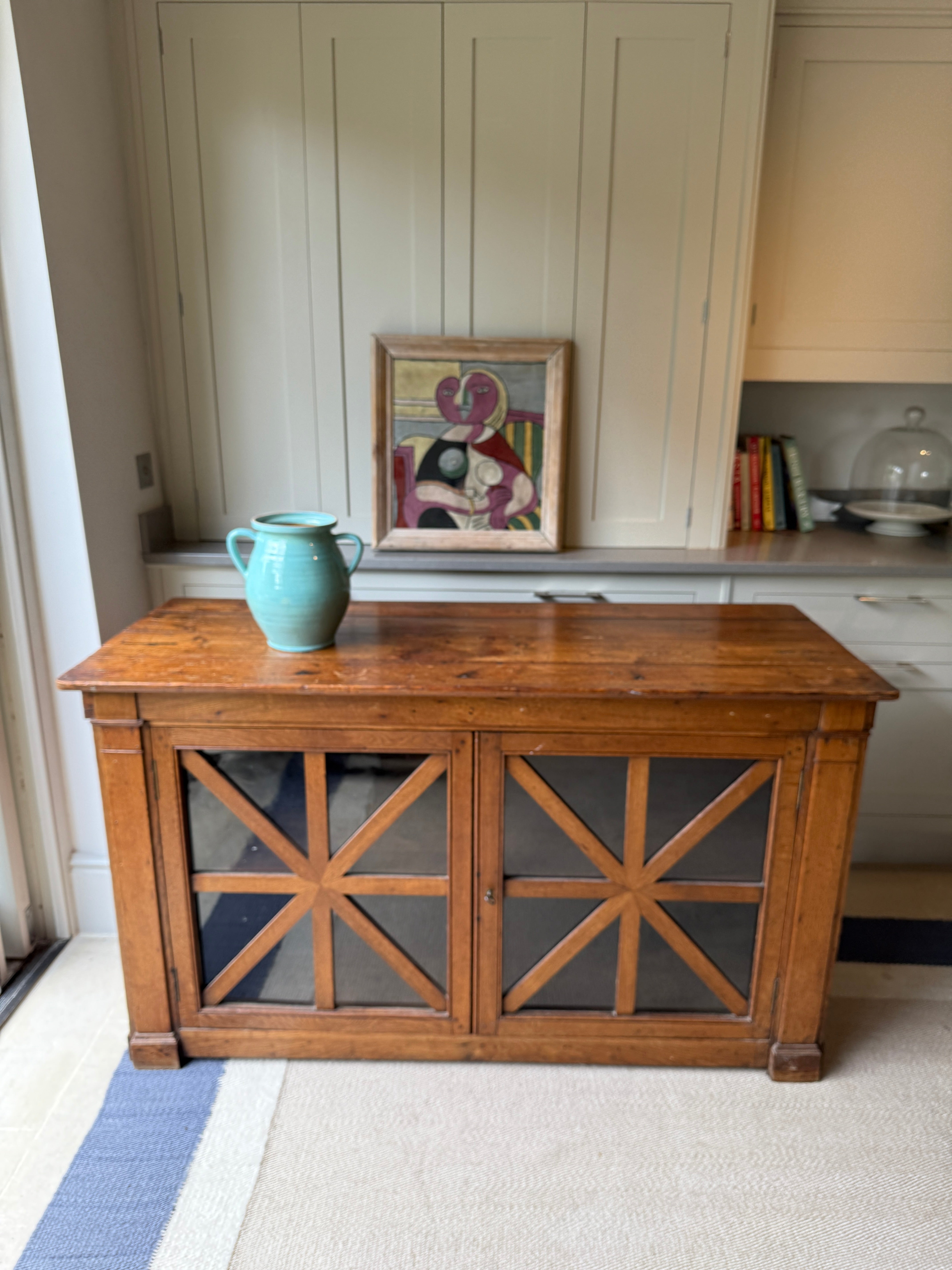 French Glazed Pine Cabinet