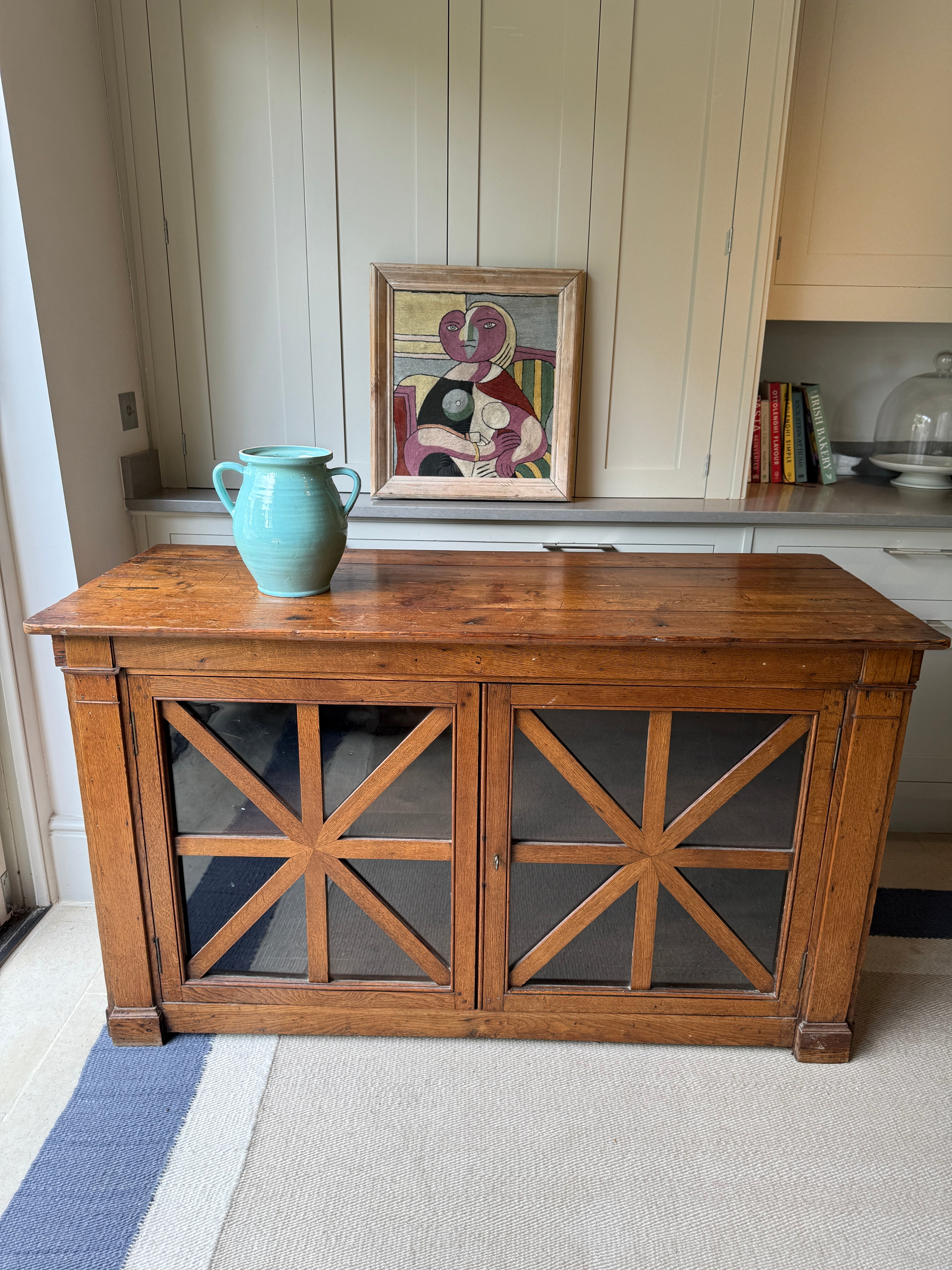 French Glazed Pine Cabinet