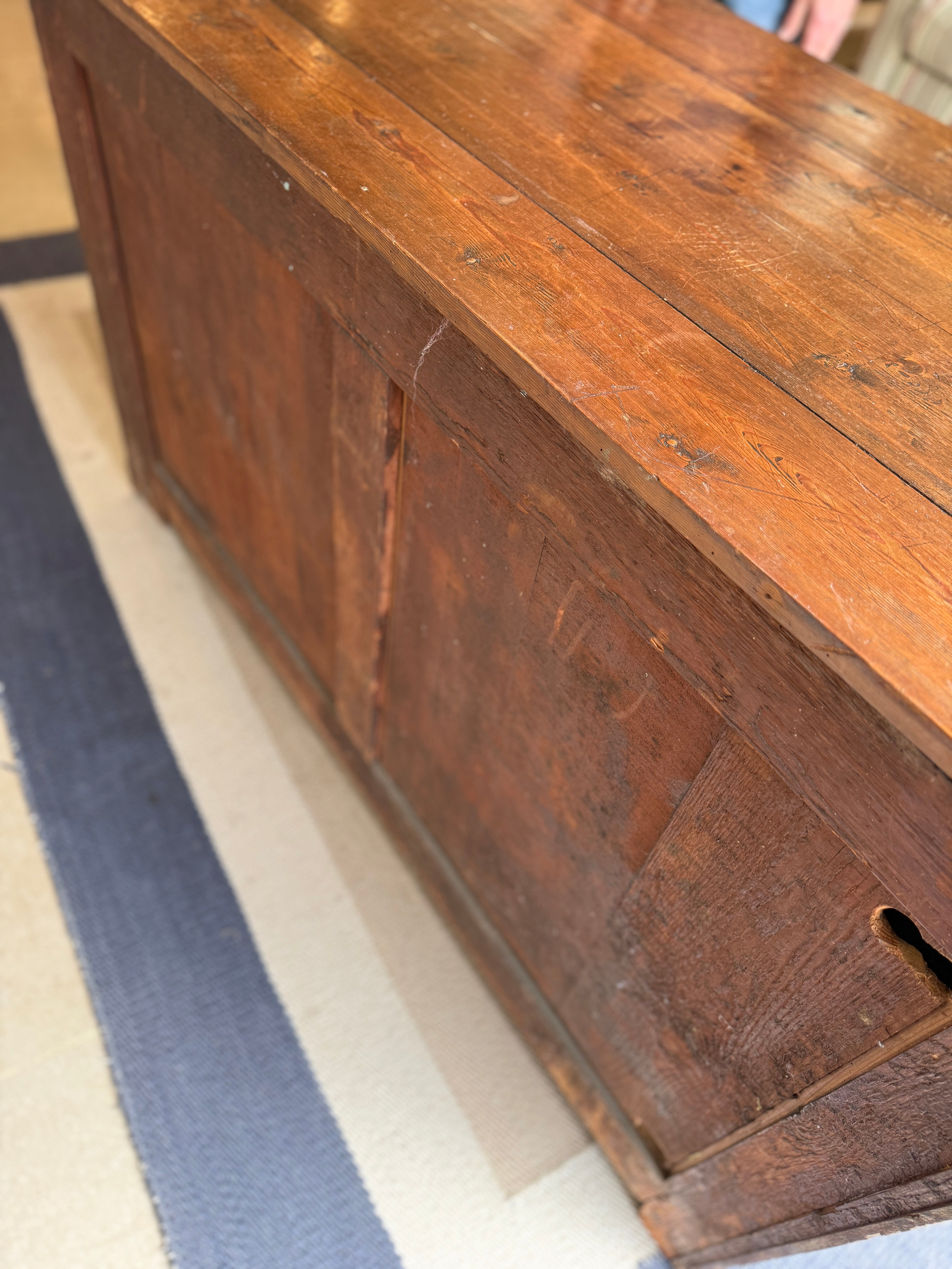 French Glazed Pine Cabinet