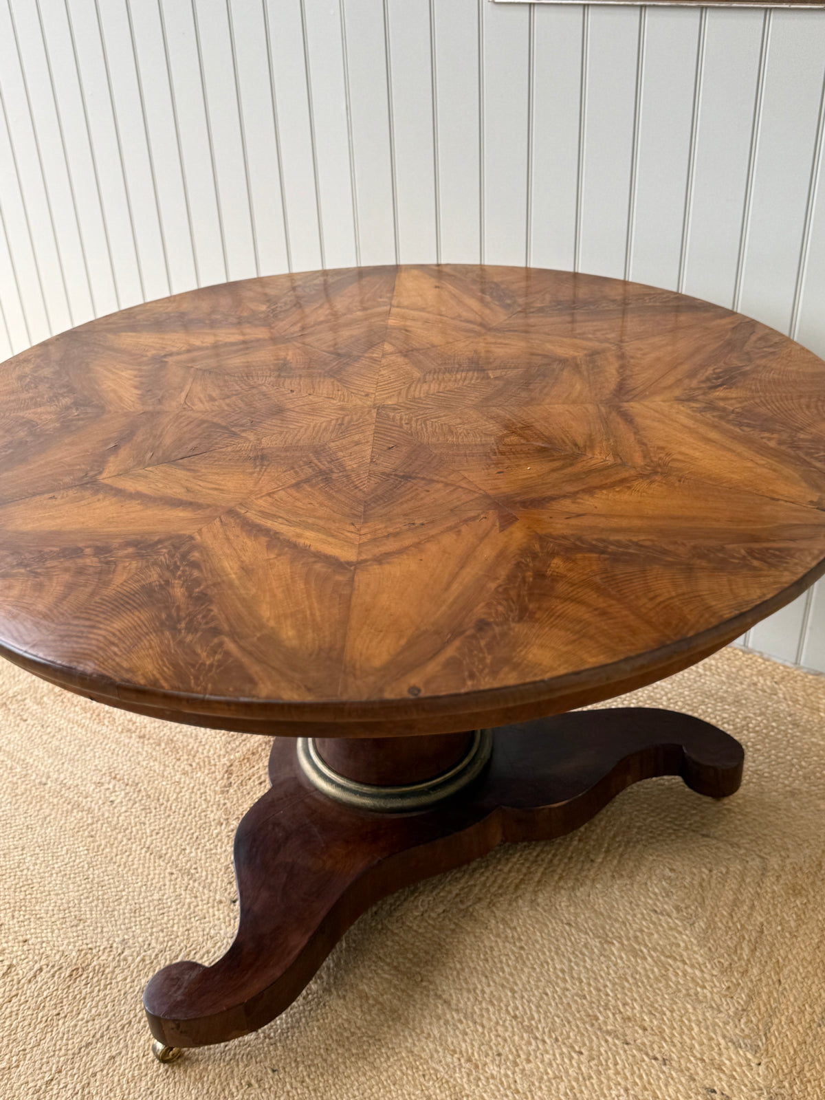 19th Century Walnut Book Matched Centre Table
