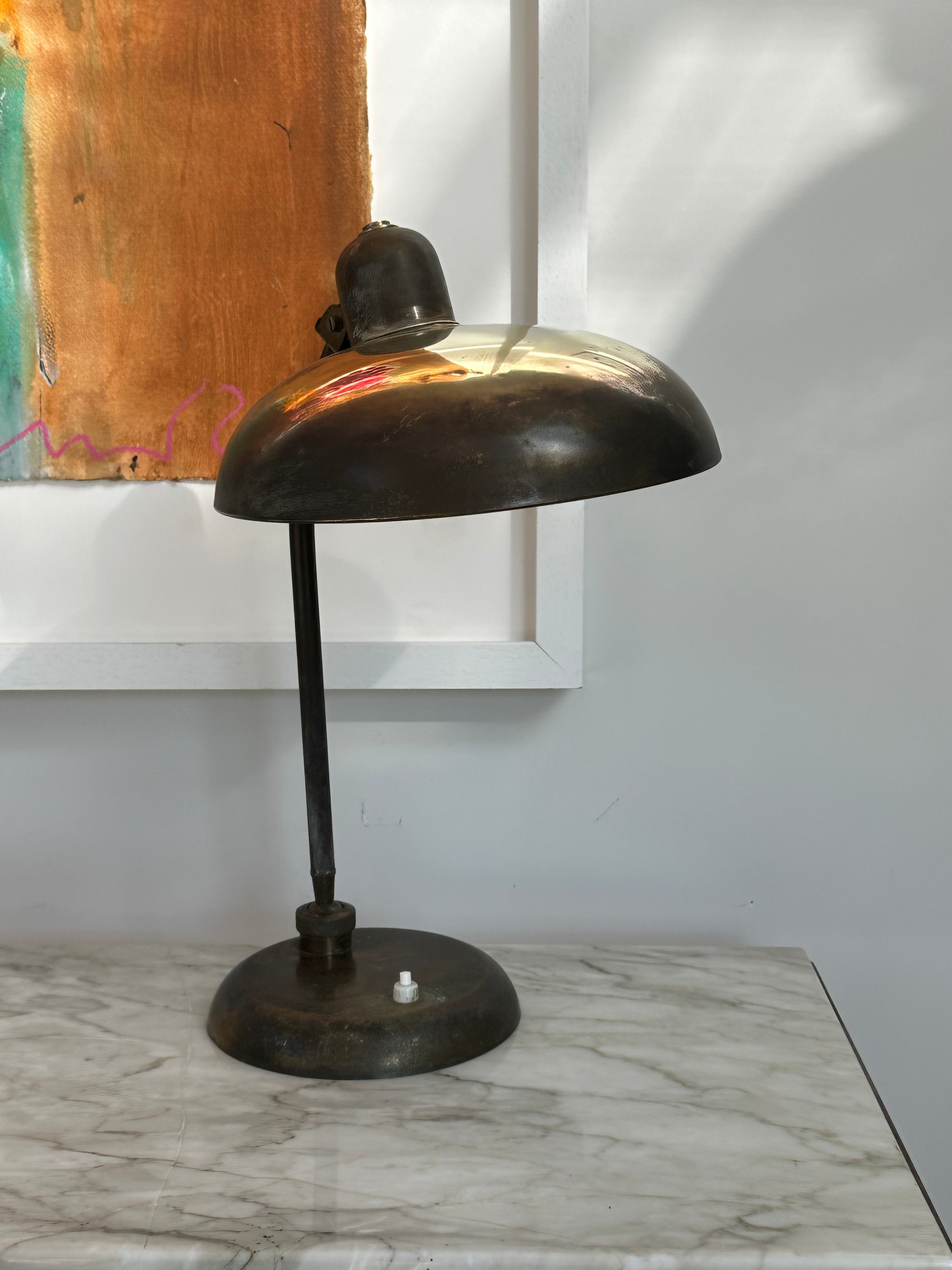 Italian 1950s Brass Desk Lamp