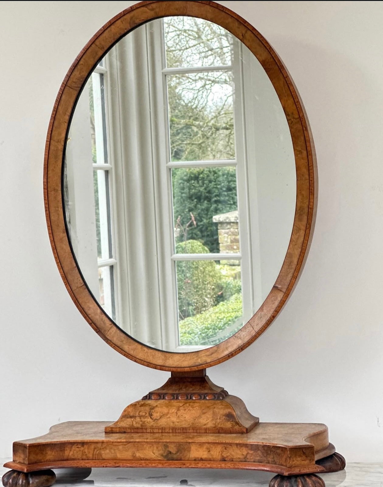 Regency Walnut Dressing Table Mirror