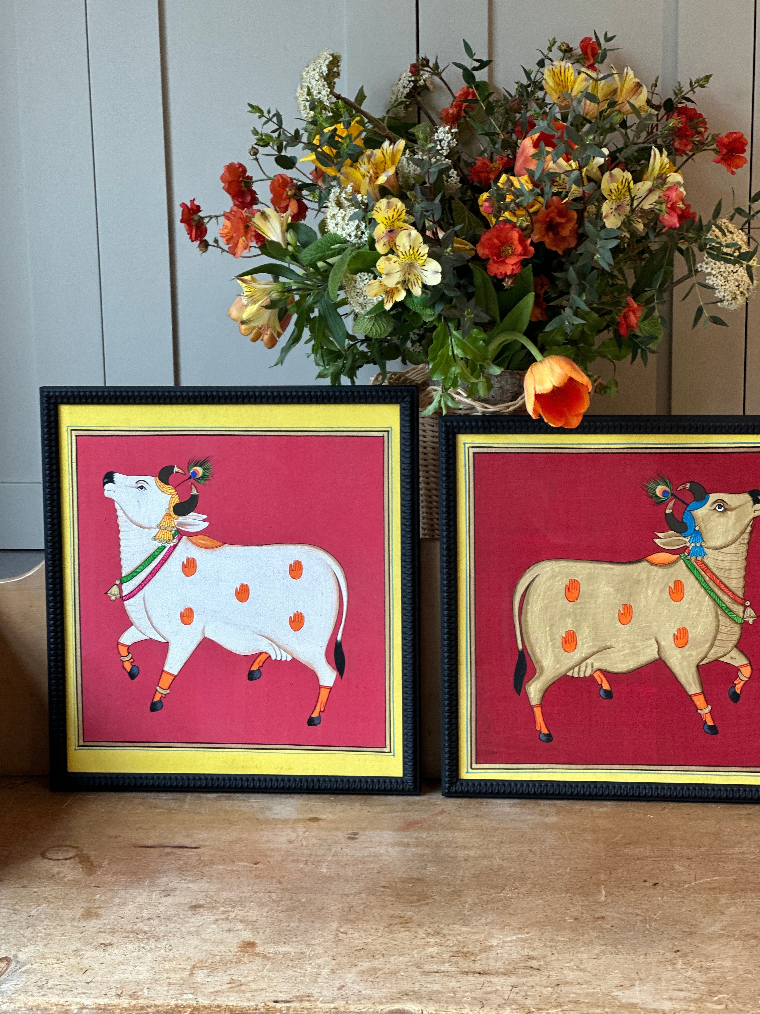 Framed Painting of the Sacred Cows -C