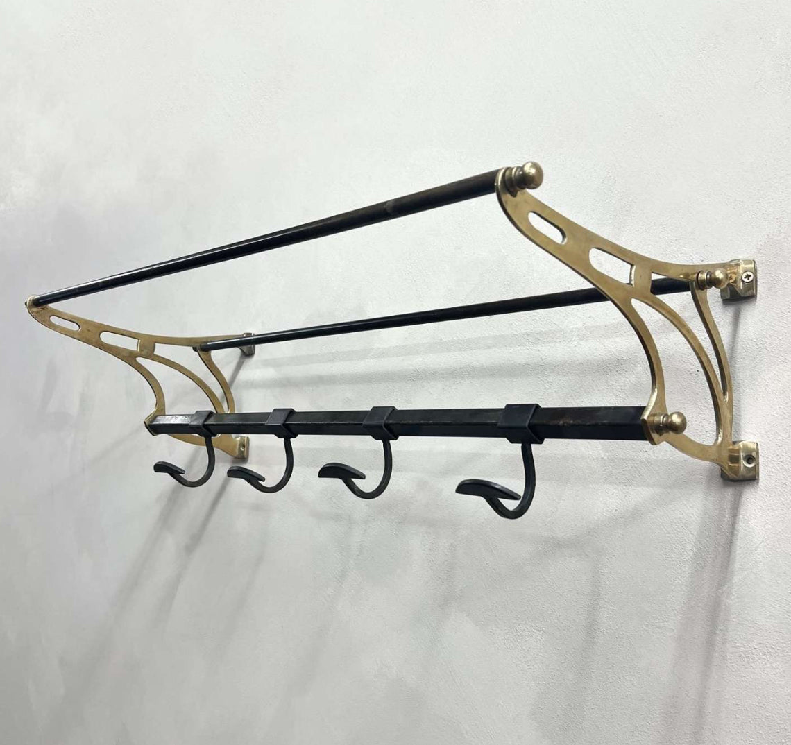 1920s French Brass Luggage Rack