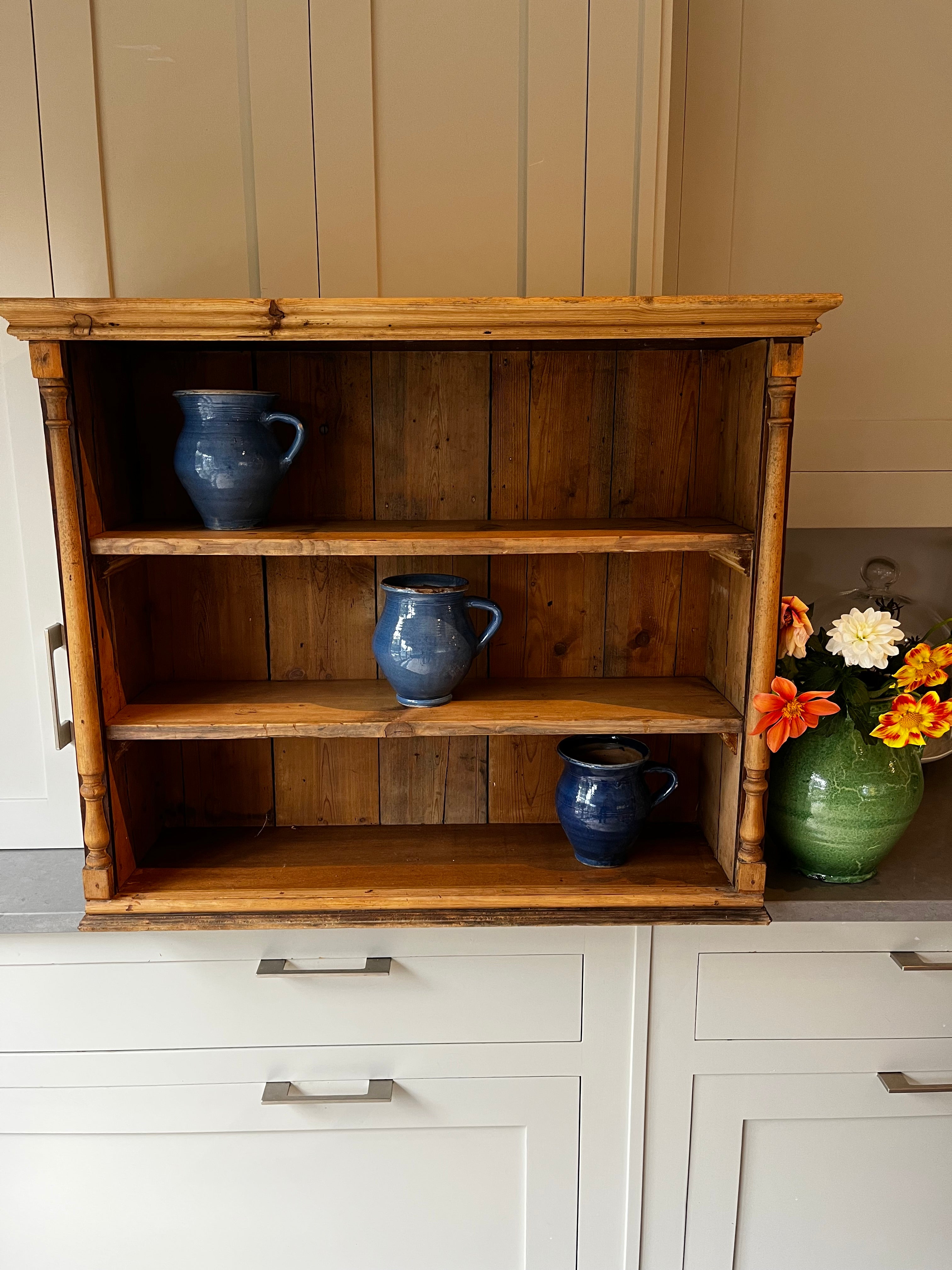 Small Pine Wall Shelves with Column Details