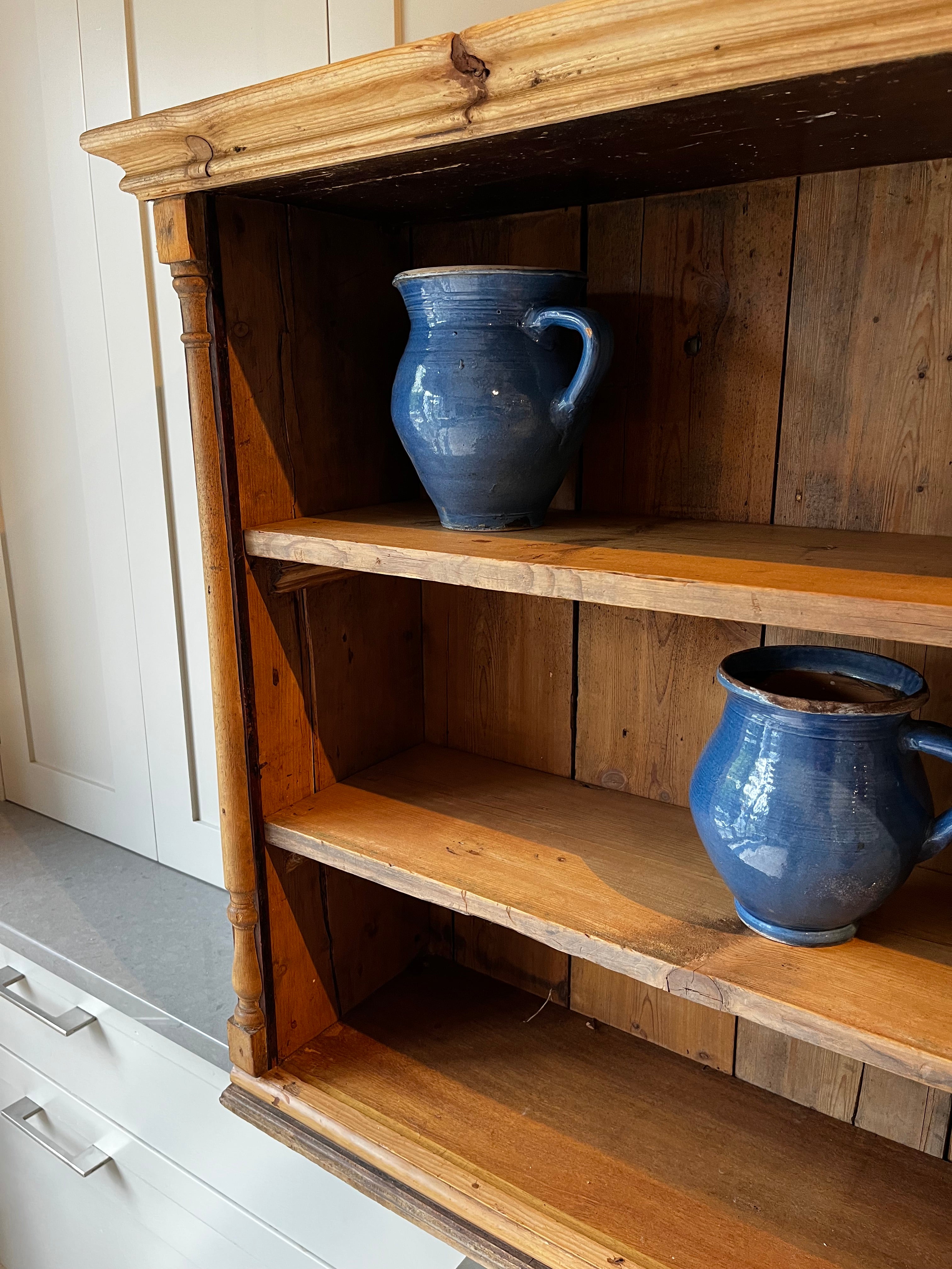 Small Pine Wall Shelves with Column Details