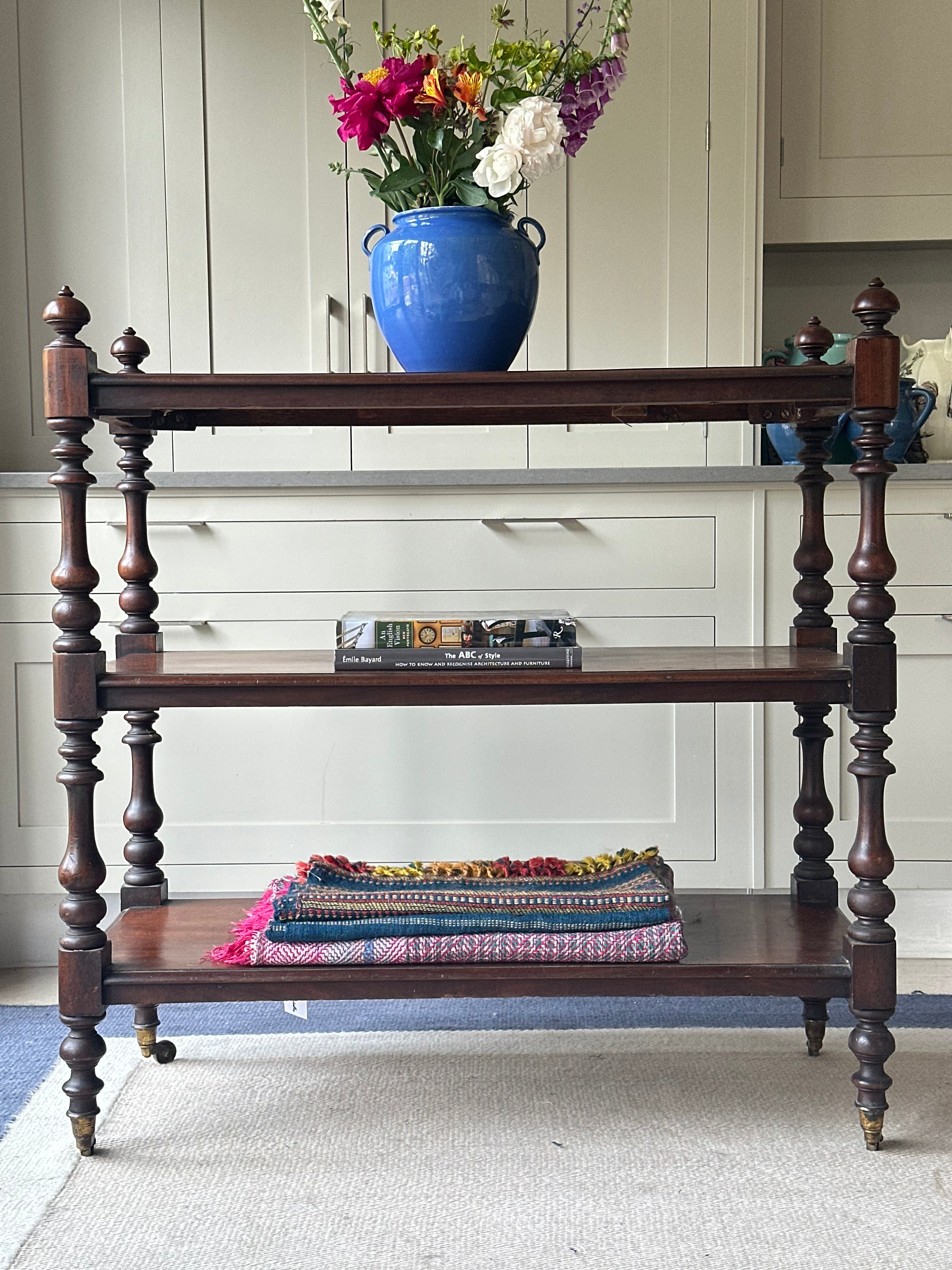 19th Century 3 Tiered Mahogany Buffet