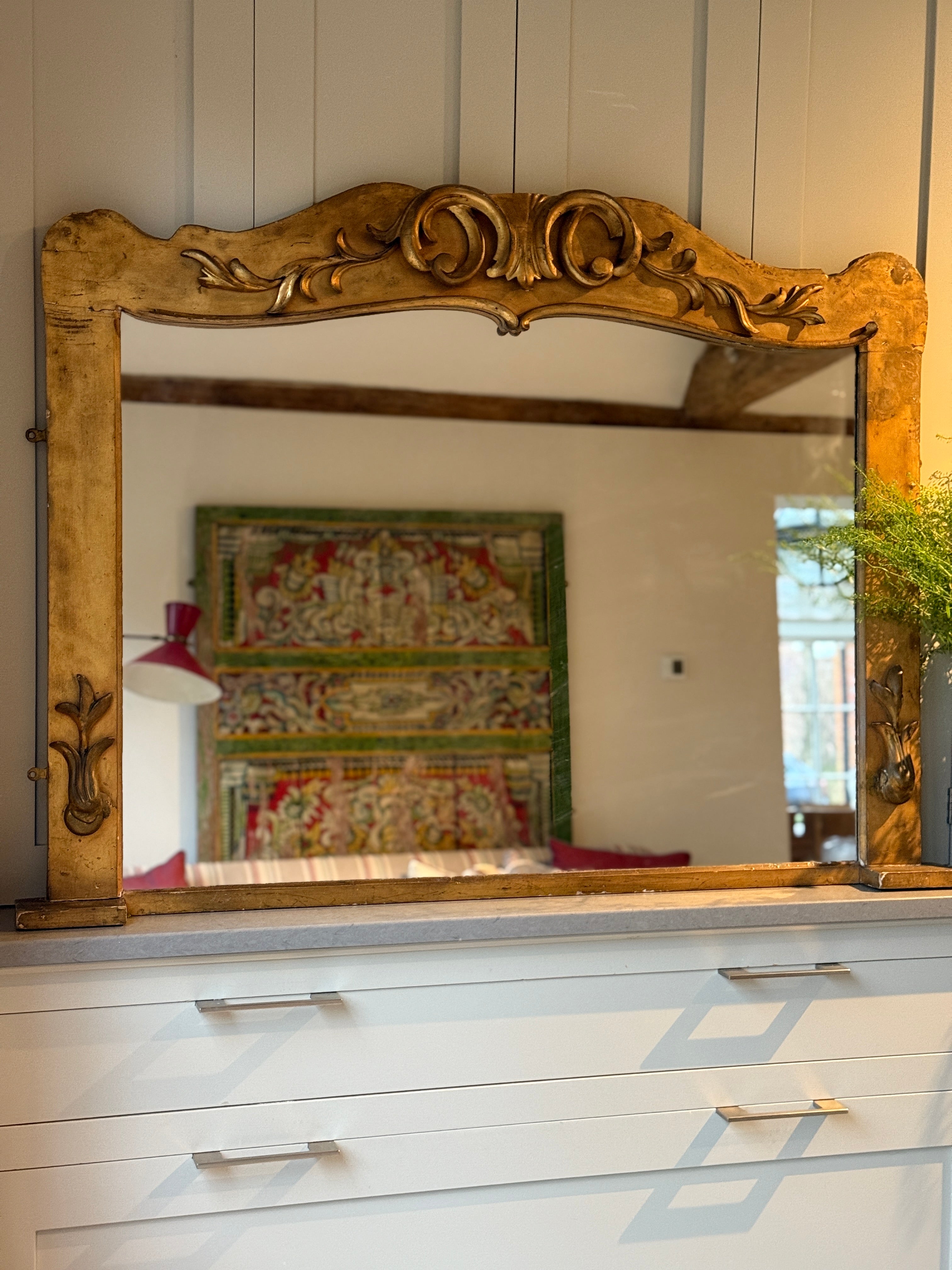 Highly Decorative French Gilt Mirror