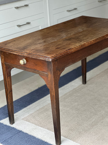Small 19th Century Oak Table with Drawer